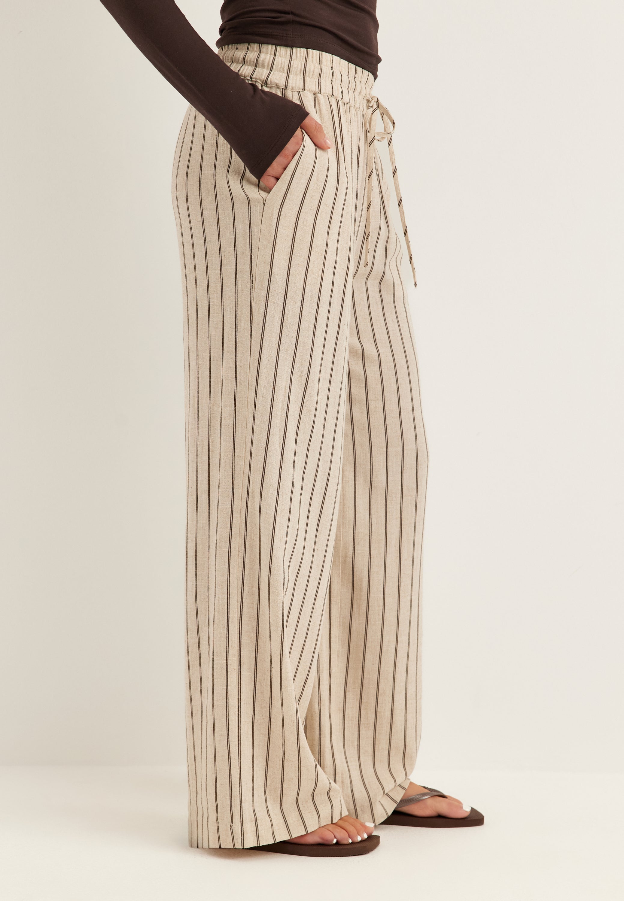 SELECTED Slfviva-gulia Hw Striped Sun Pant