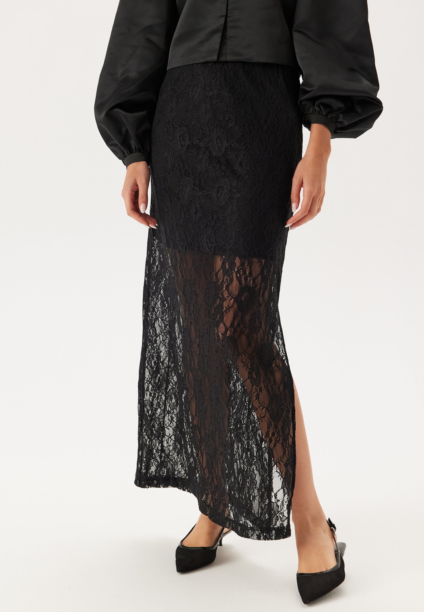 SELECTED Slfmista Hw Ankle Lace Skirt
