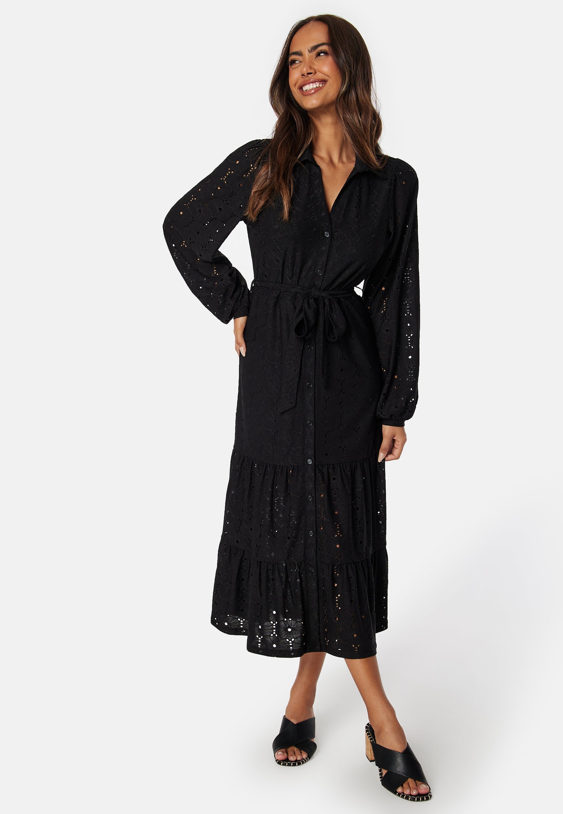 Happy Holly Floral Long Sleeve Dress