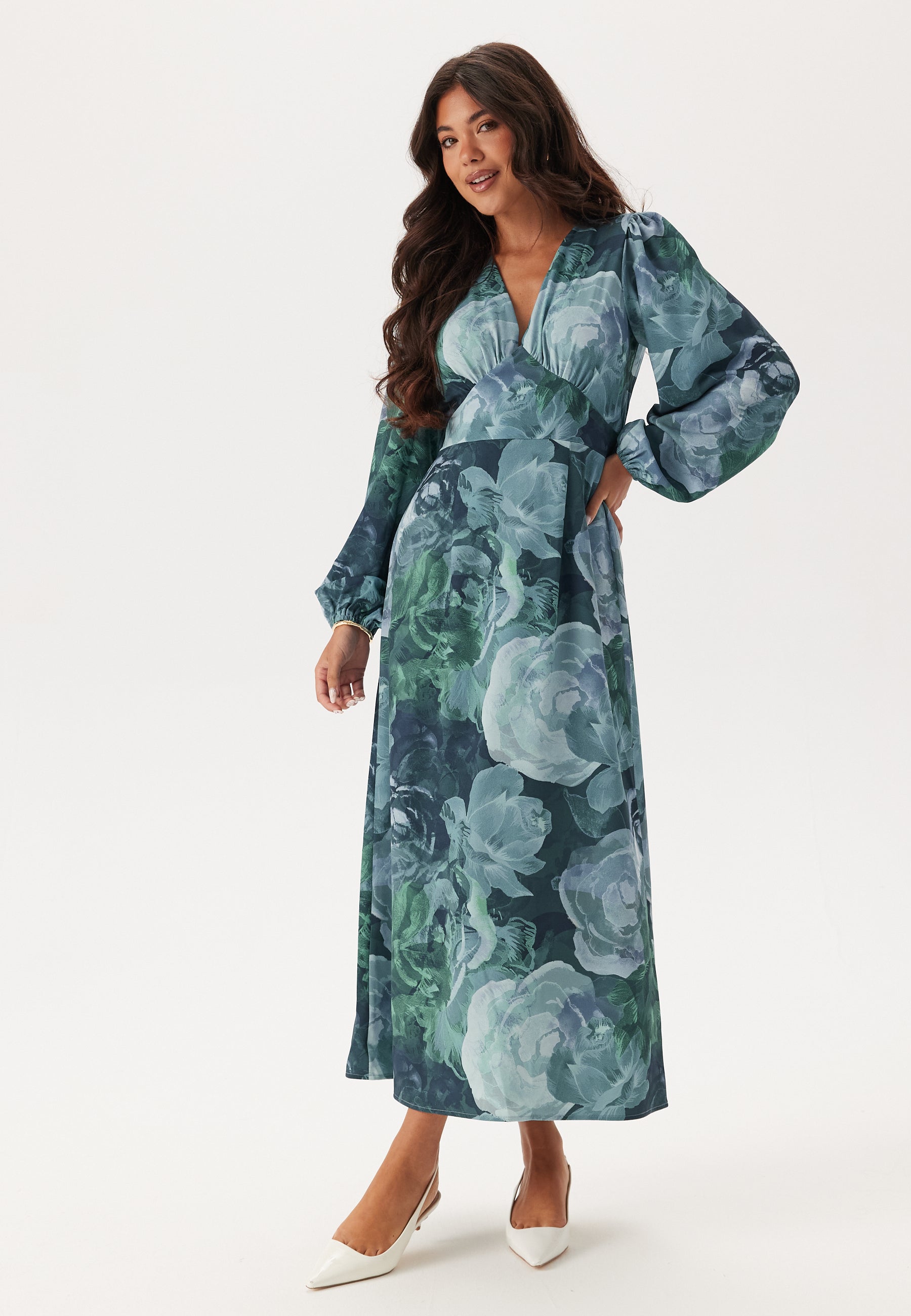 BUBBLEROOM Balloon Sleeve Maxi Dress