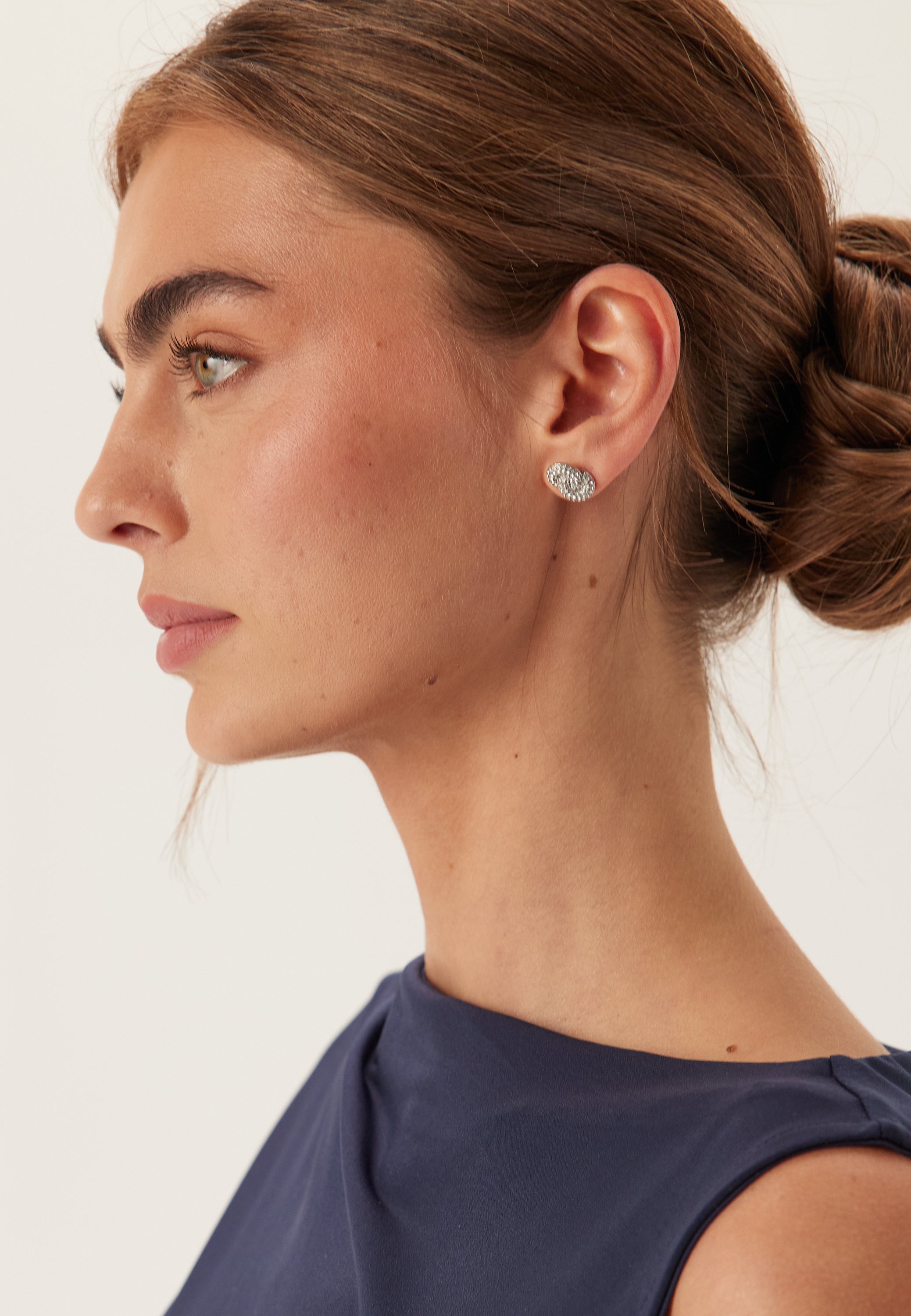 BY JOLIMA Knot Crystal Stud