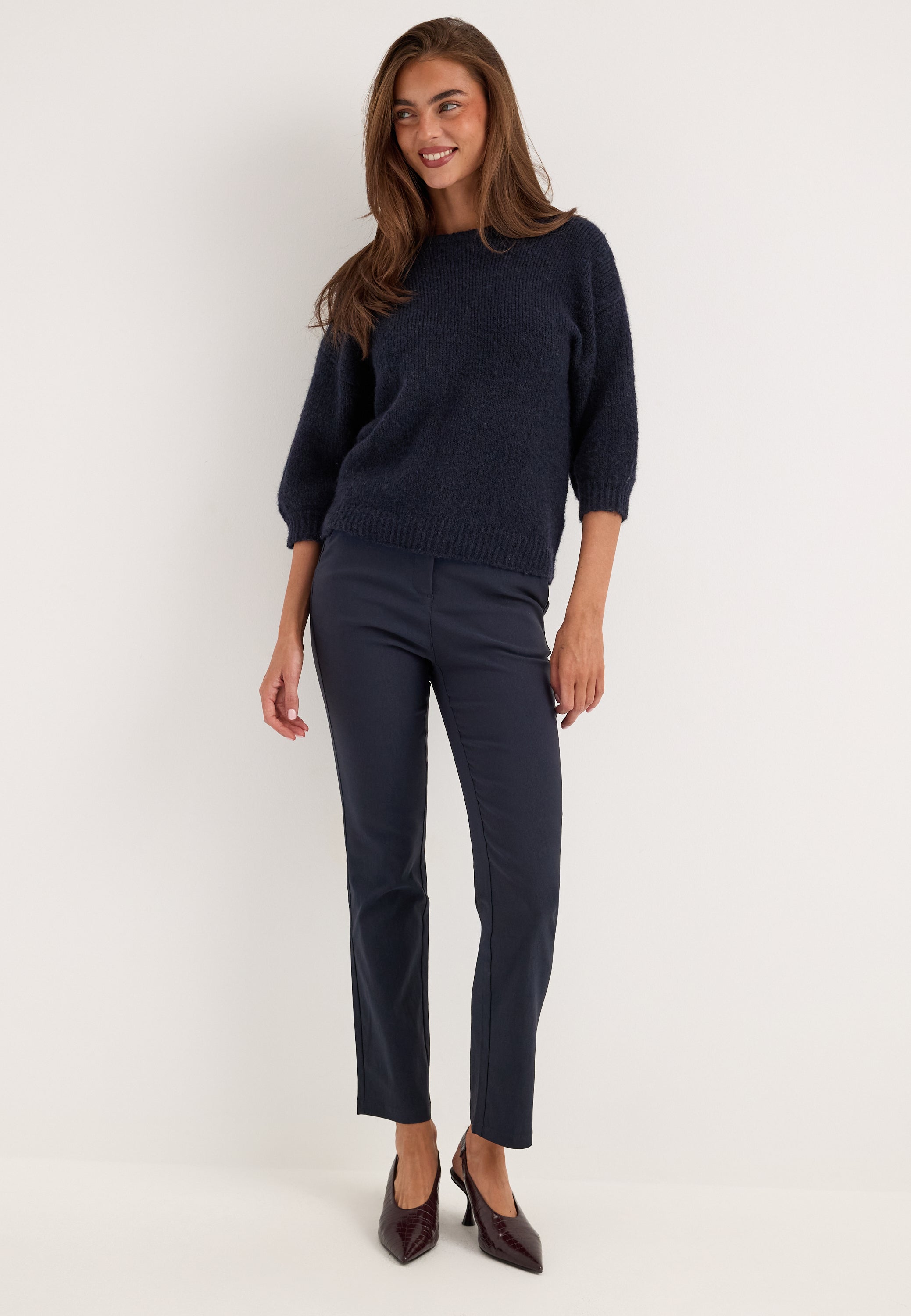 BUBBLEROOM High Waist Stretchy Front Pocket Trousers