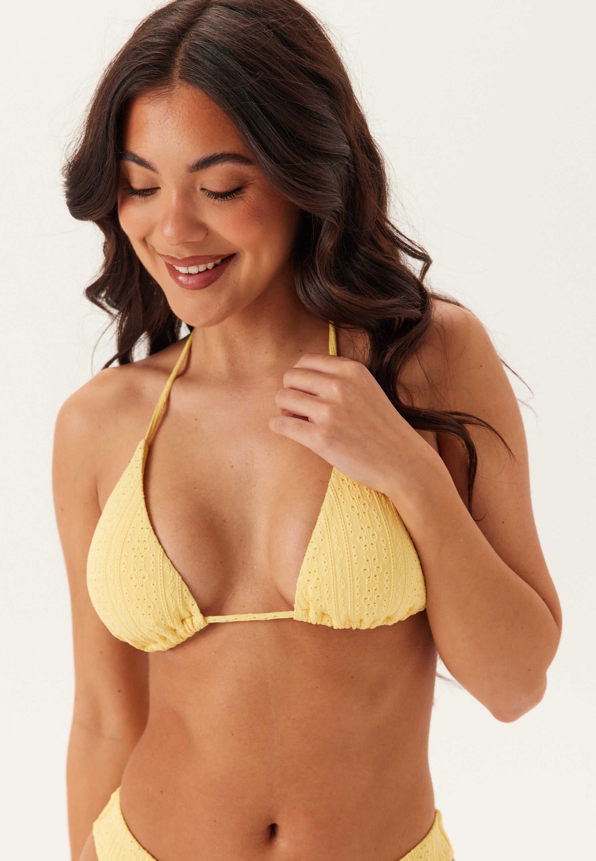 BUBBLEROOM Triangle Broderie Anglaise Bikini Top