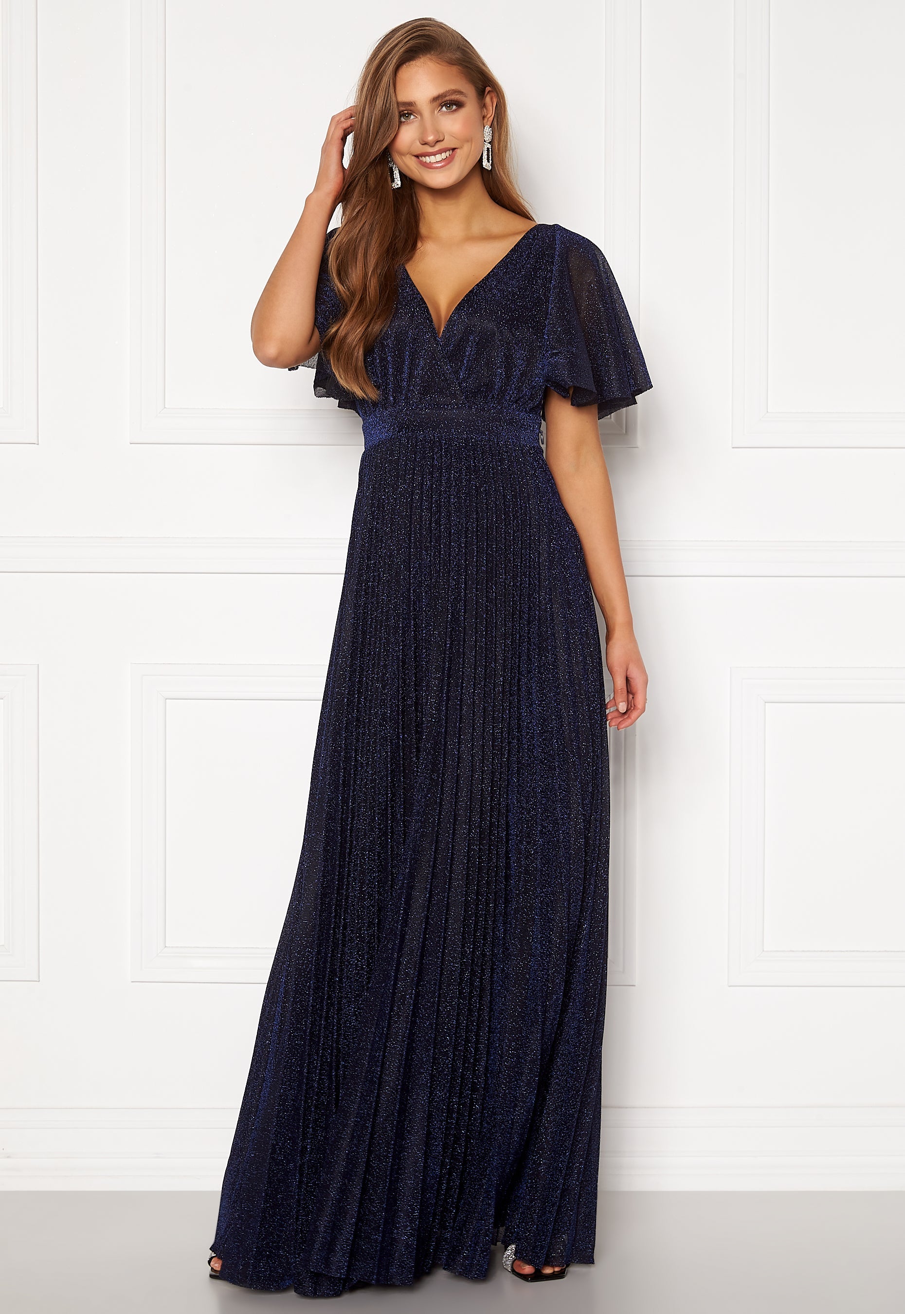 Goddiva Flutter Glitter Dress