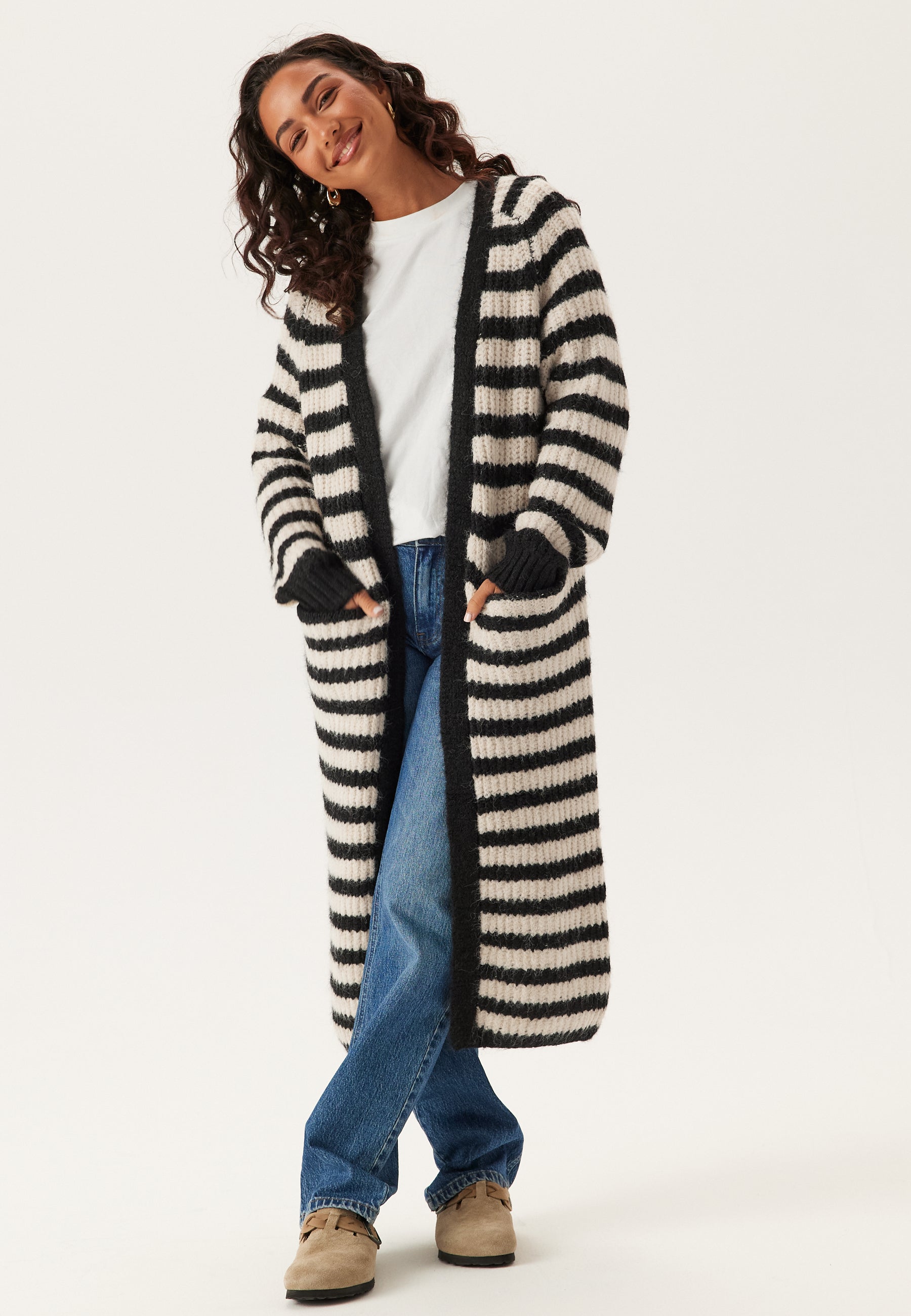Object Collectors Item Objmilu Ls Lo Long Knit Cardig