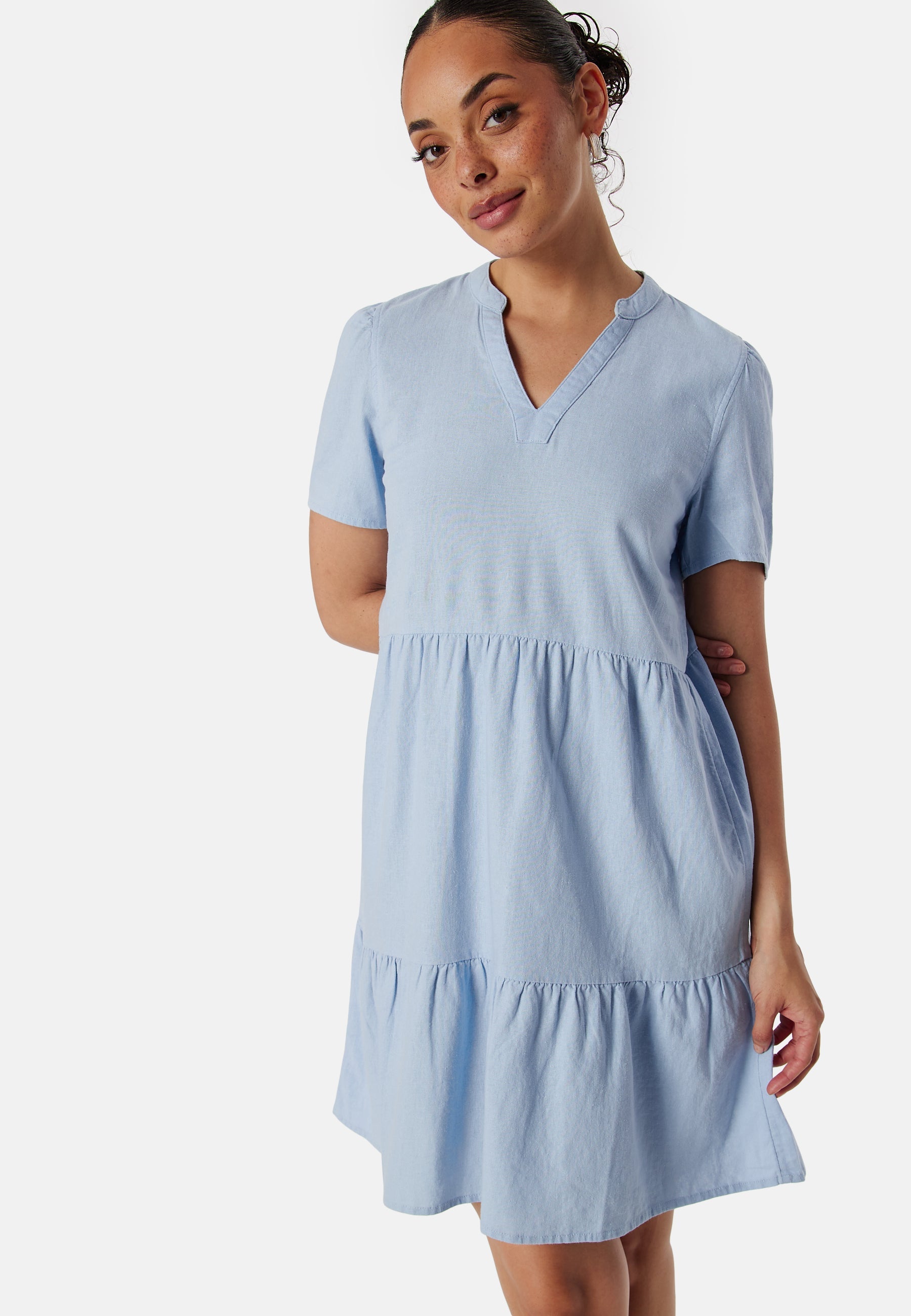ONLY Onltiri-Caro V-Nec Lin Dress