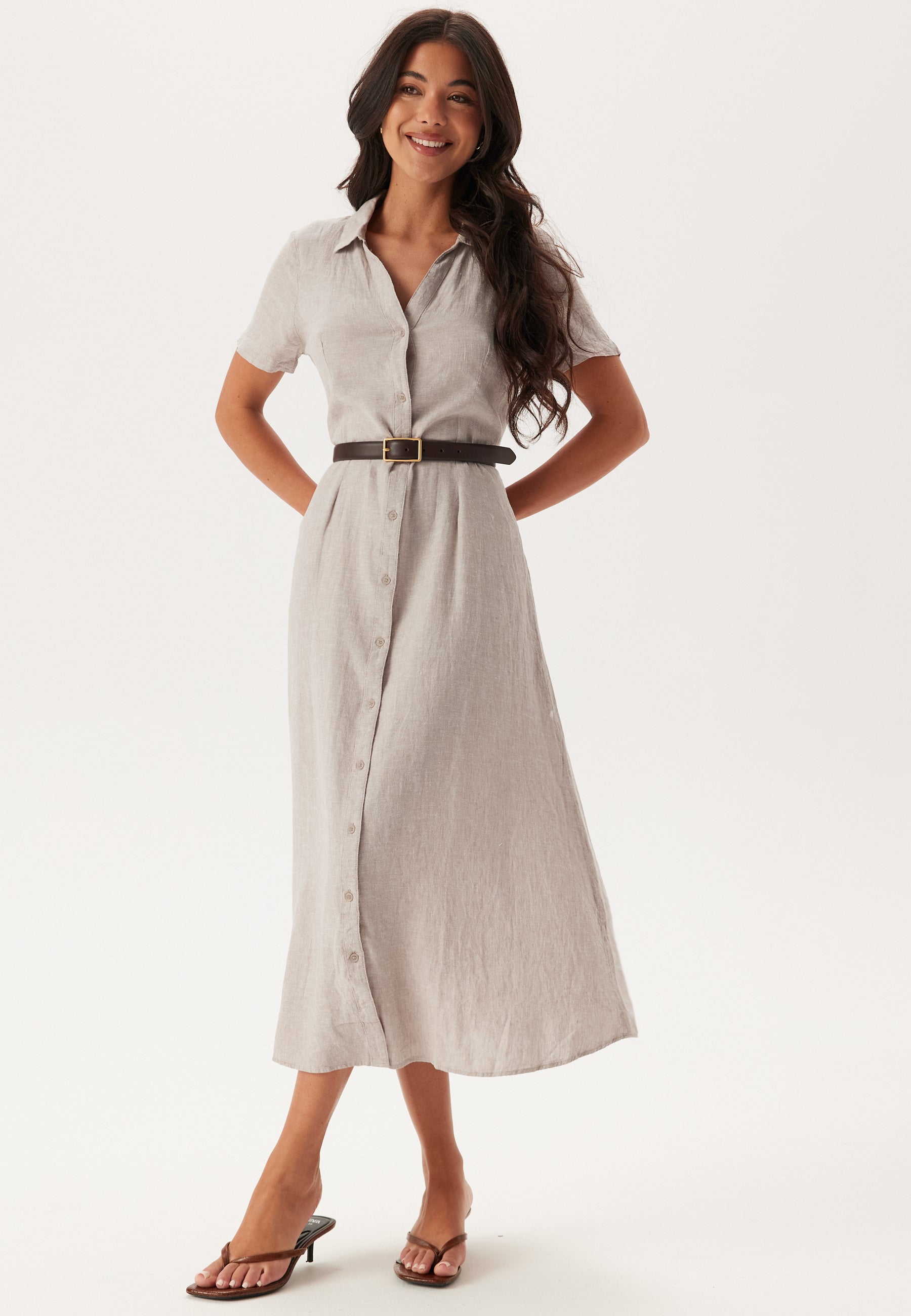 VERO MODA Vmlinn Ss 7/8 VOLUME DRESS