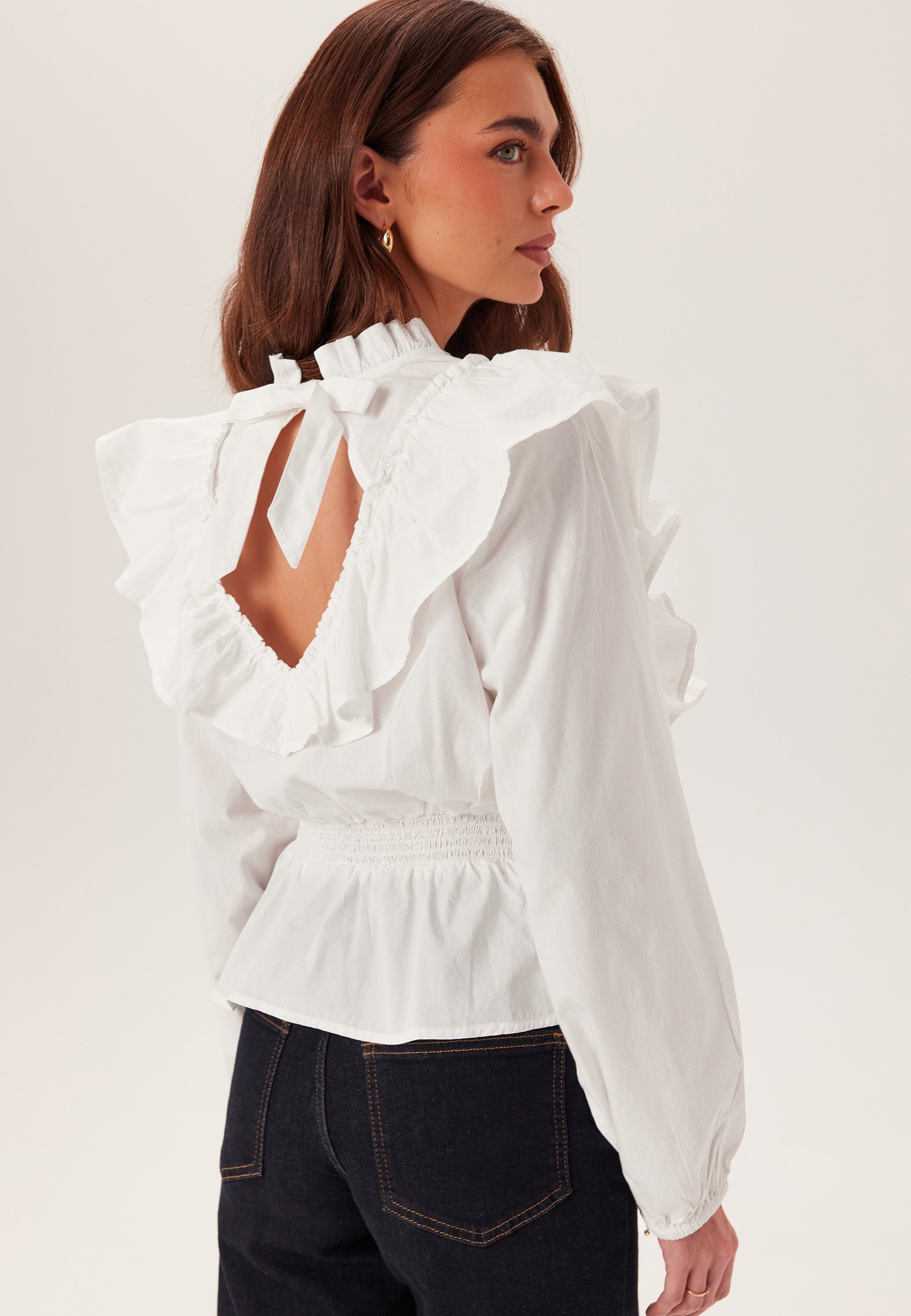 BUBBLEROOM Cotton Frill Blouse
