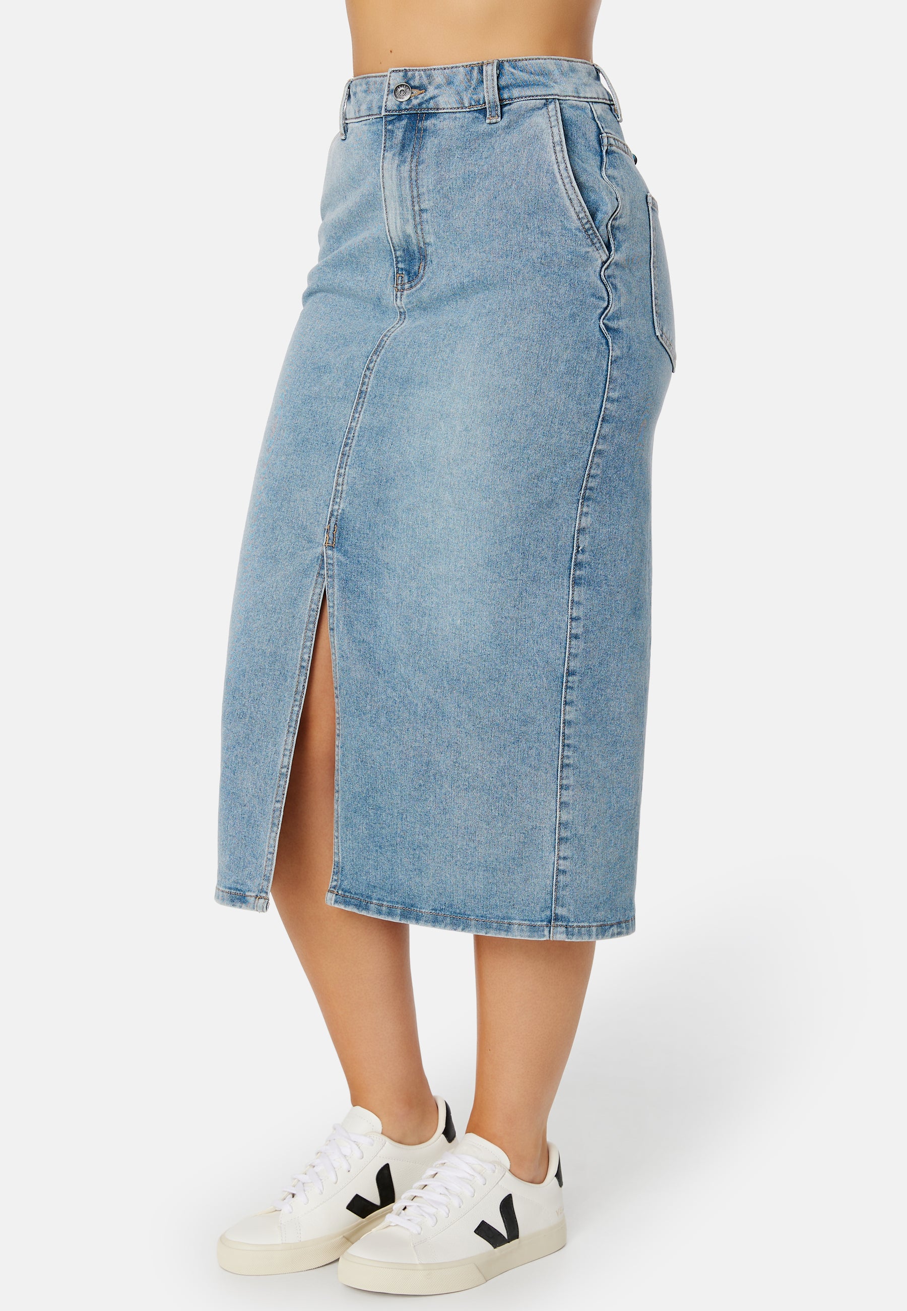 OBJECT Jalour HW Denim Skirt