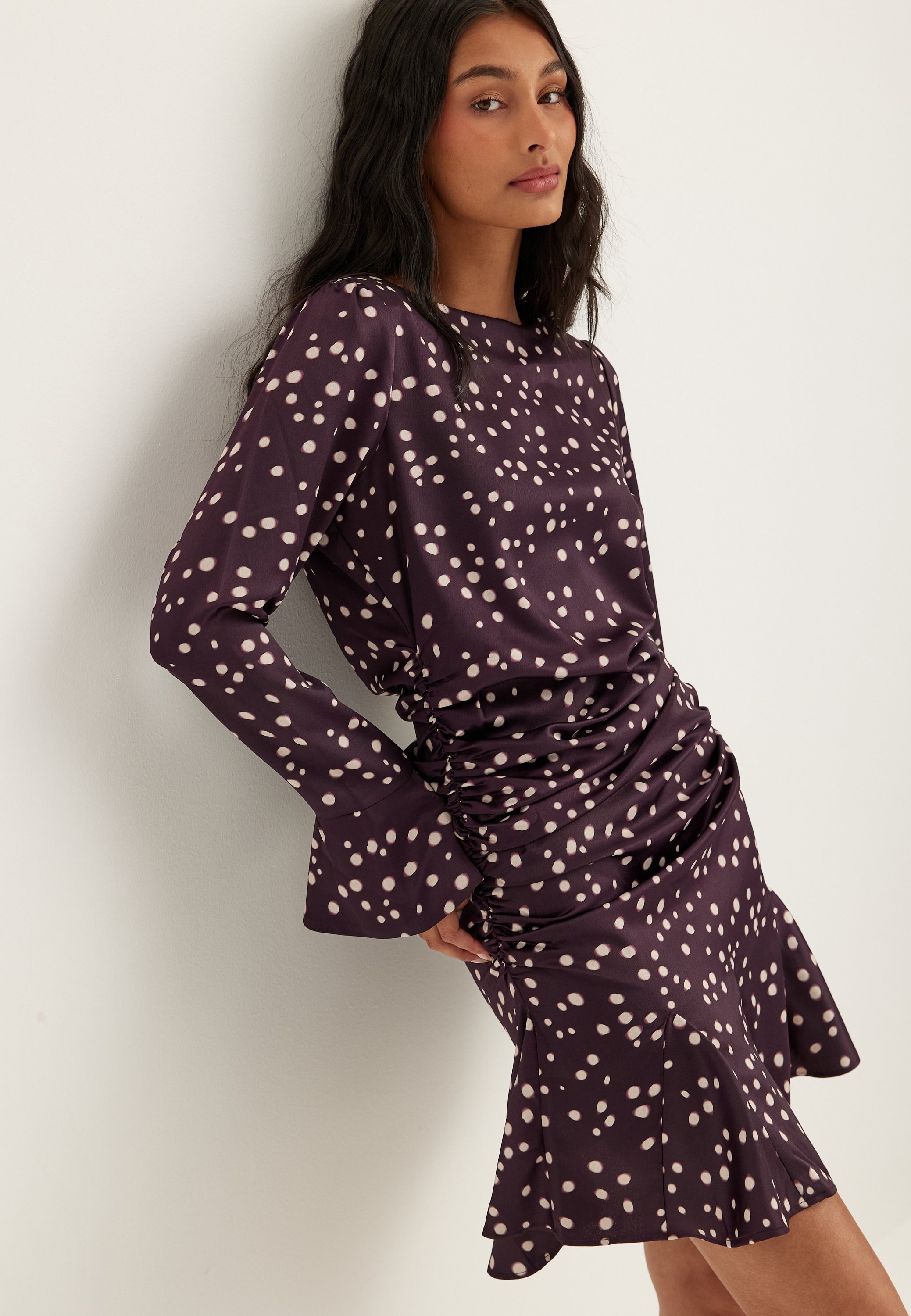 BUBBLEROOM OCCASION Ruched Front Short Dress