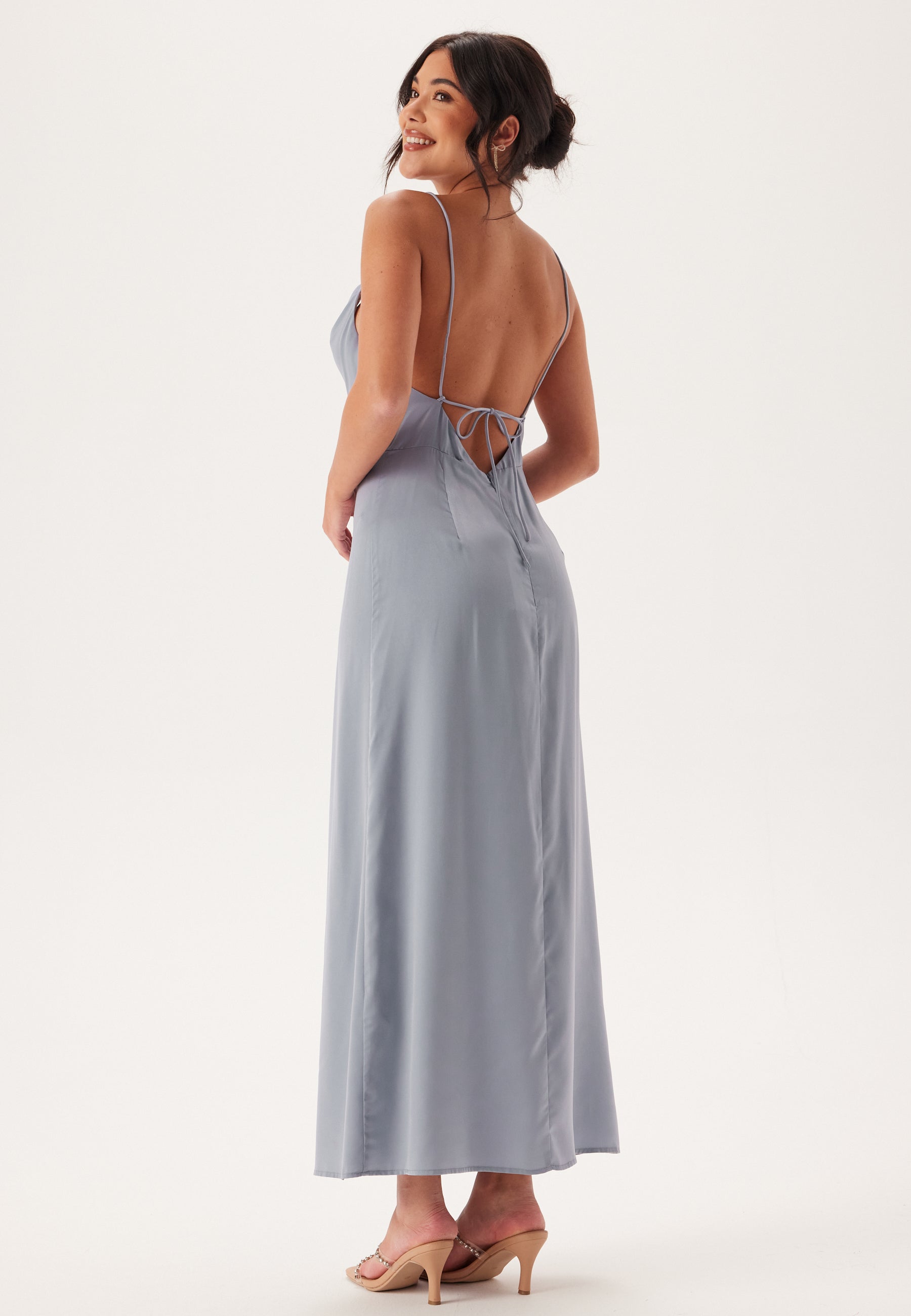 Bubbleroom Occasion Waterfall Satin Ankle dress