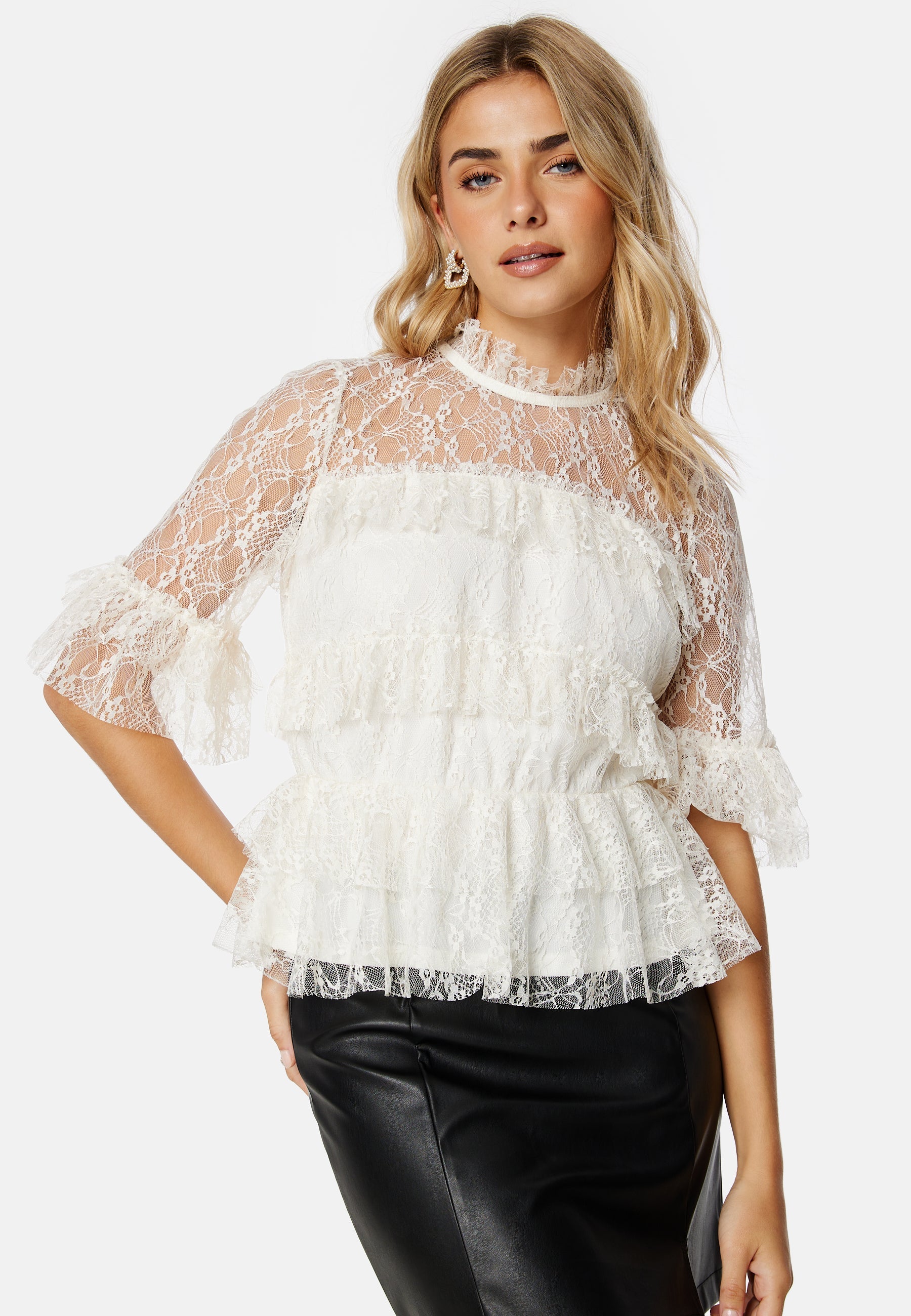 BUBBLEROOM Frill Lace Blouse