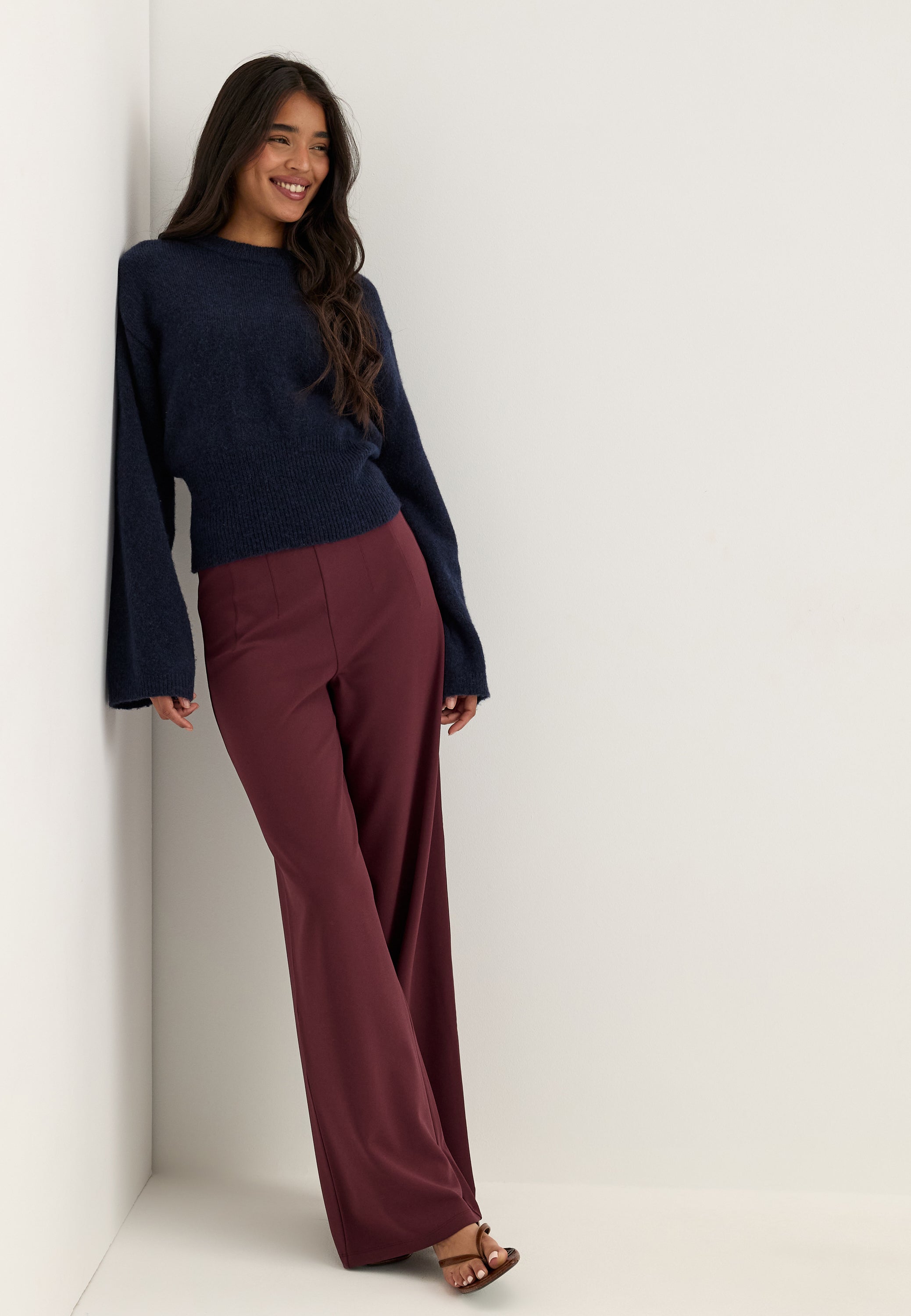 BUBBLEROOM High Wide Soft Trousers