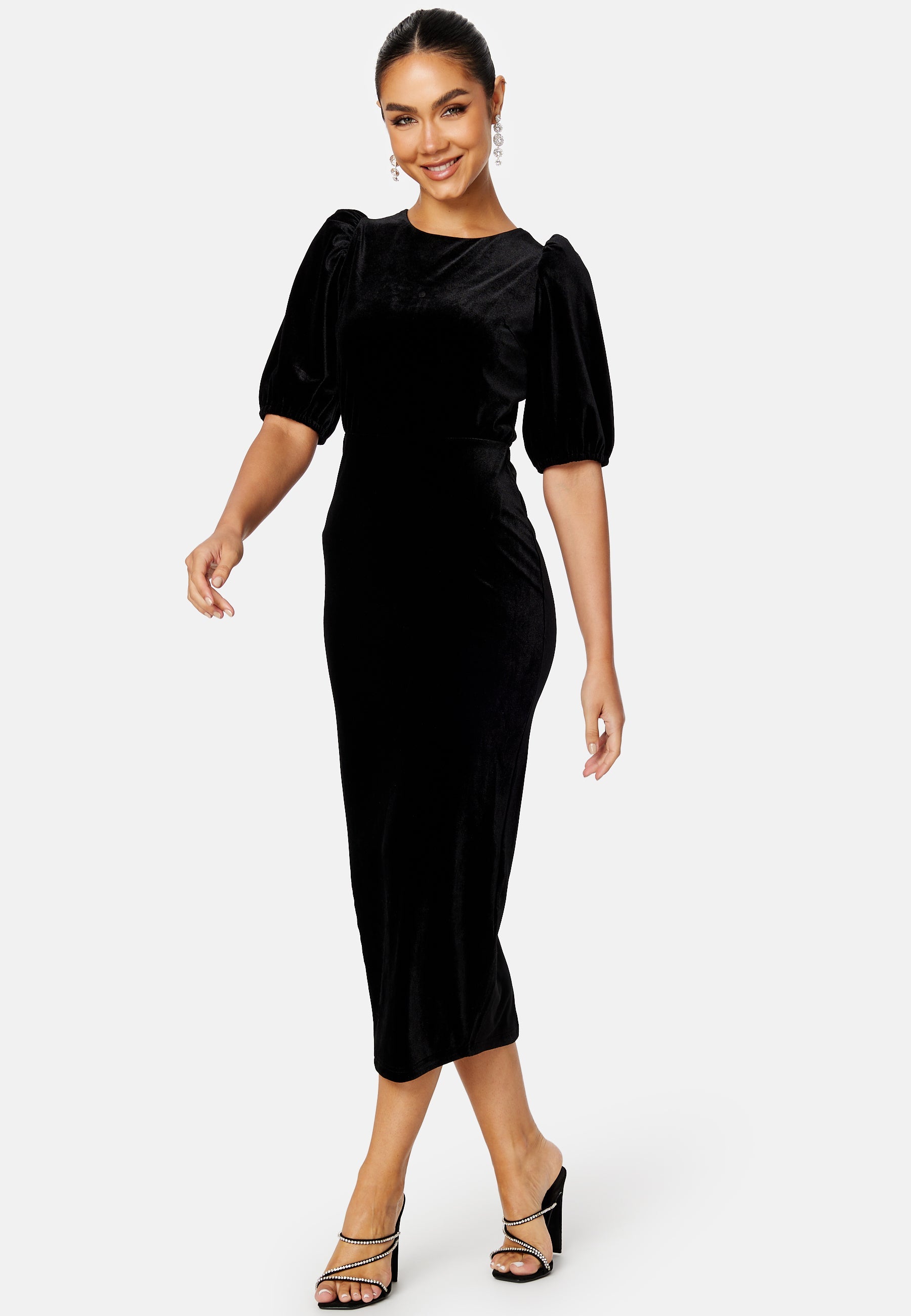 Happy Holly Irse Velvet Midi Dress