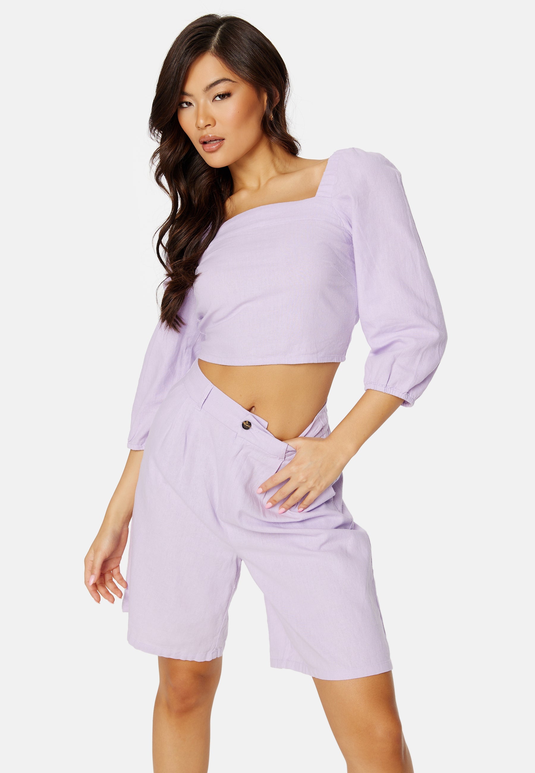 ONLY Caro 3/4 Balloon Linen Blend Top