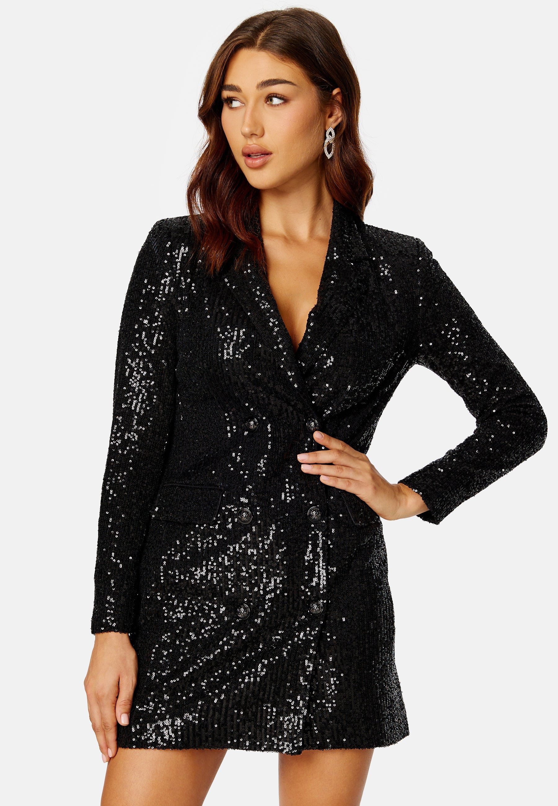 FOREVER NEW Jordan Sequin Blazer Dress
