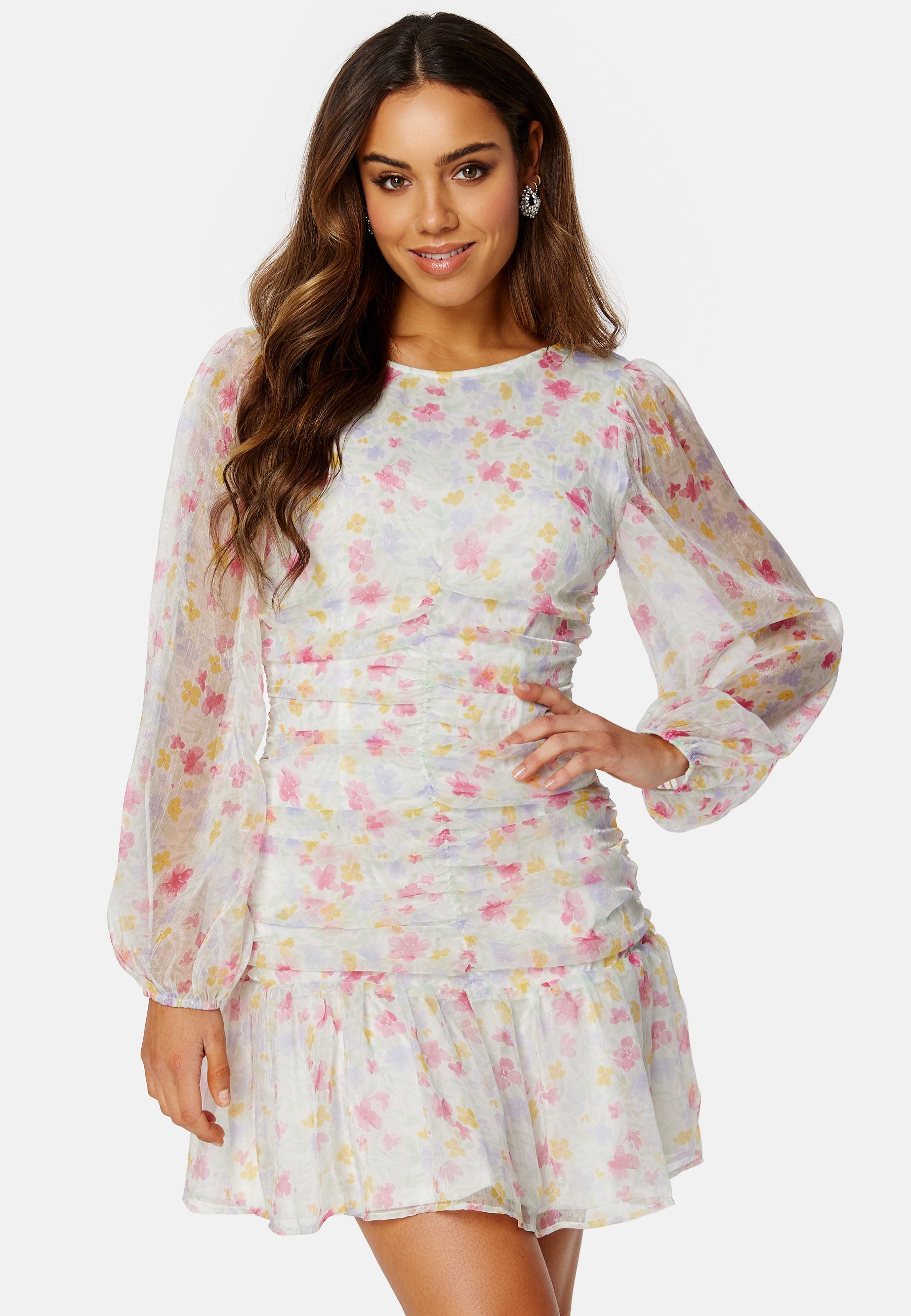 VILA Sophia L/S O-Neck Short Dress
