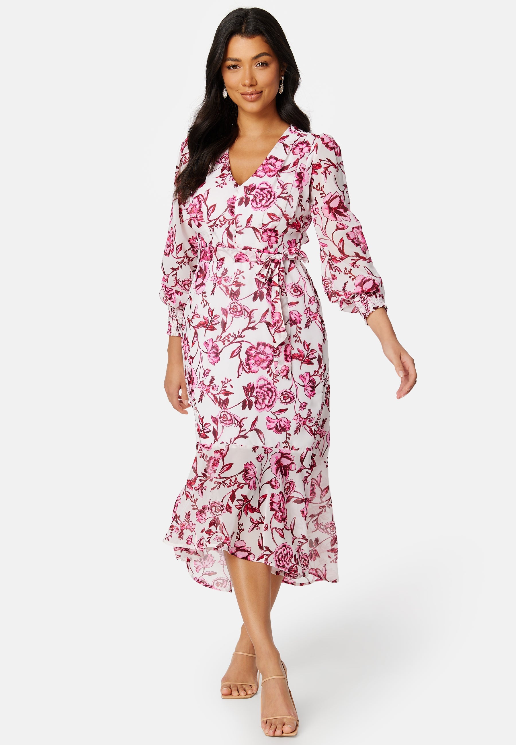 Happy Holly Danessa midi Puff Sleeve Dress