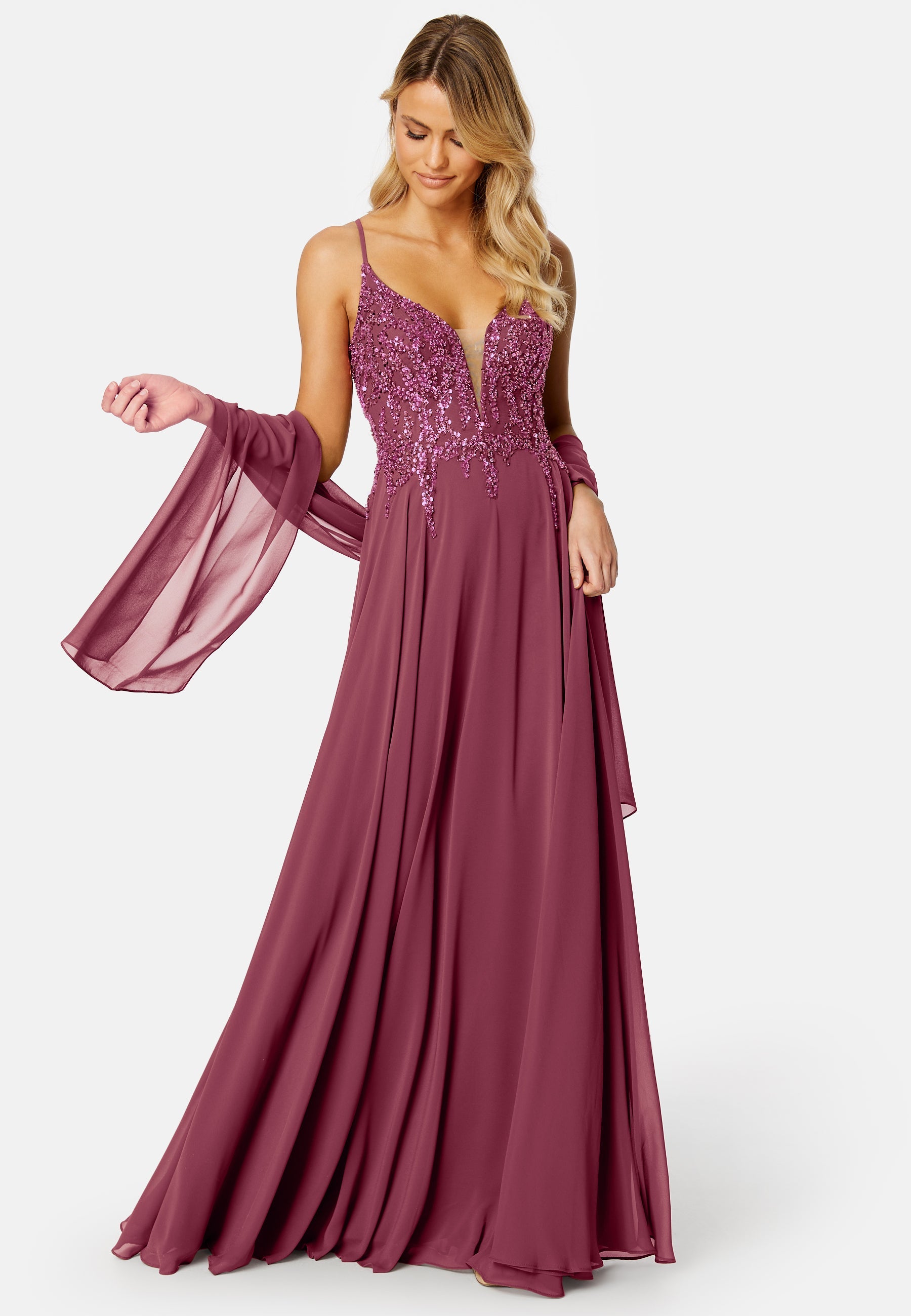 Christian Koehlert Chiffon evening dress