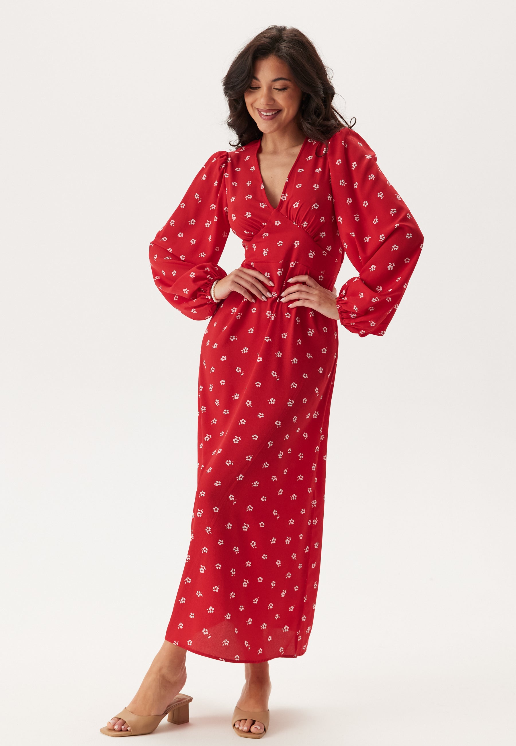 BUBBLEROOM Balloon Sleeve Maxi Dress