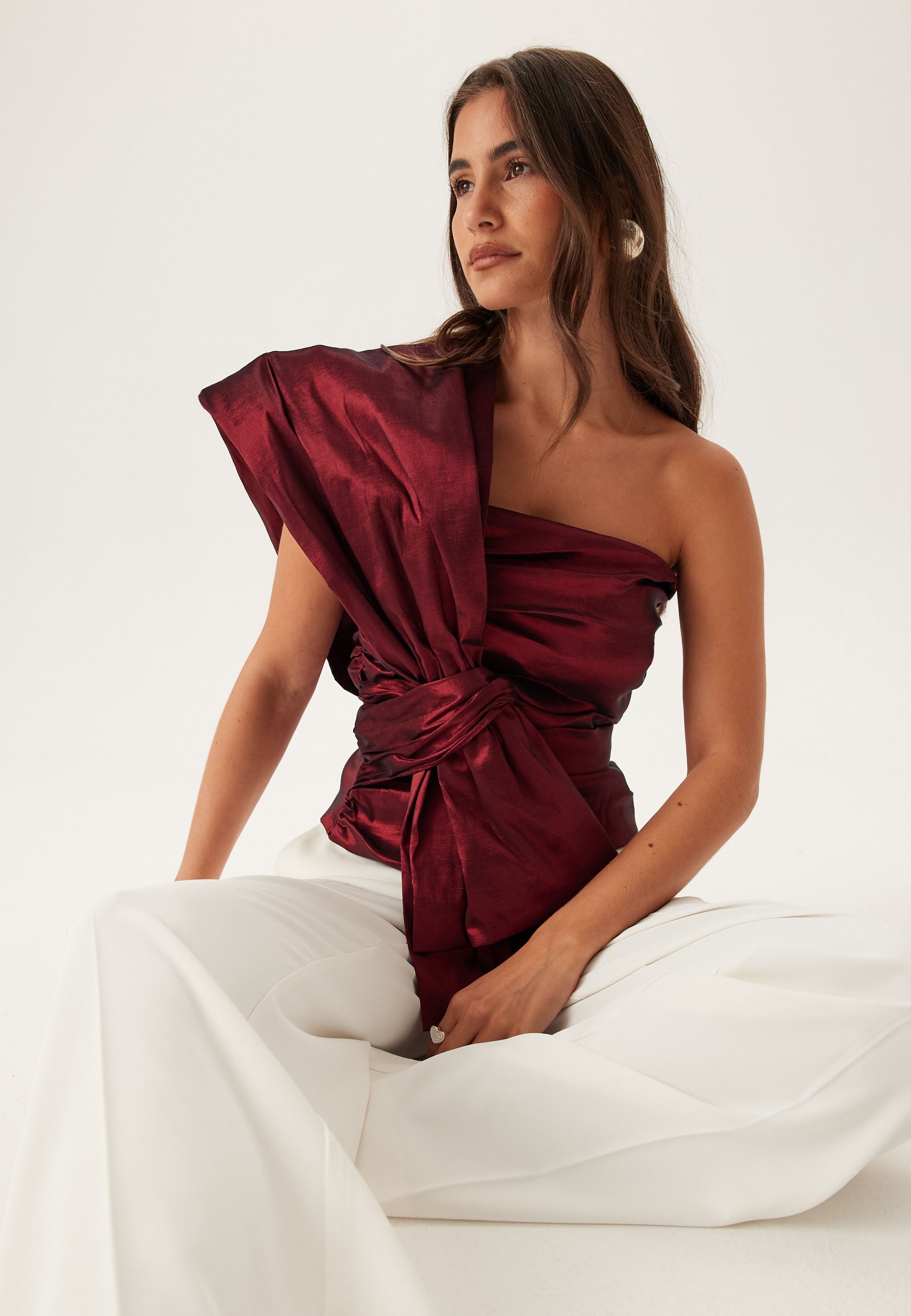 Bubbleroom Occasion One Shoulder Bow Top