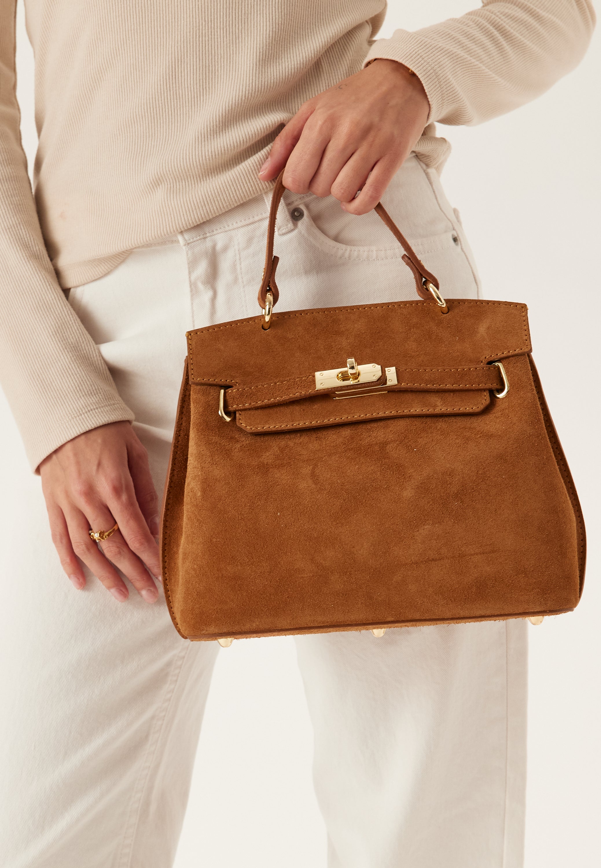 Latalia Rivoli Suede Handbag