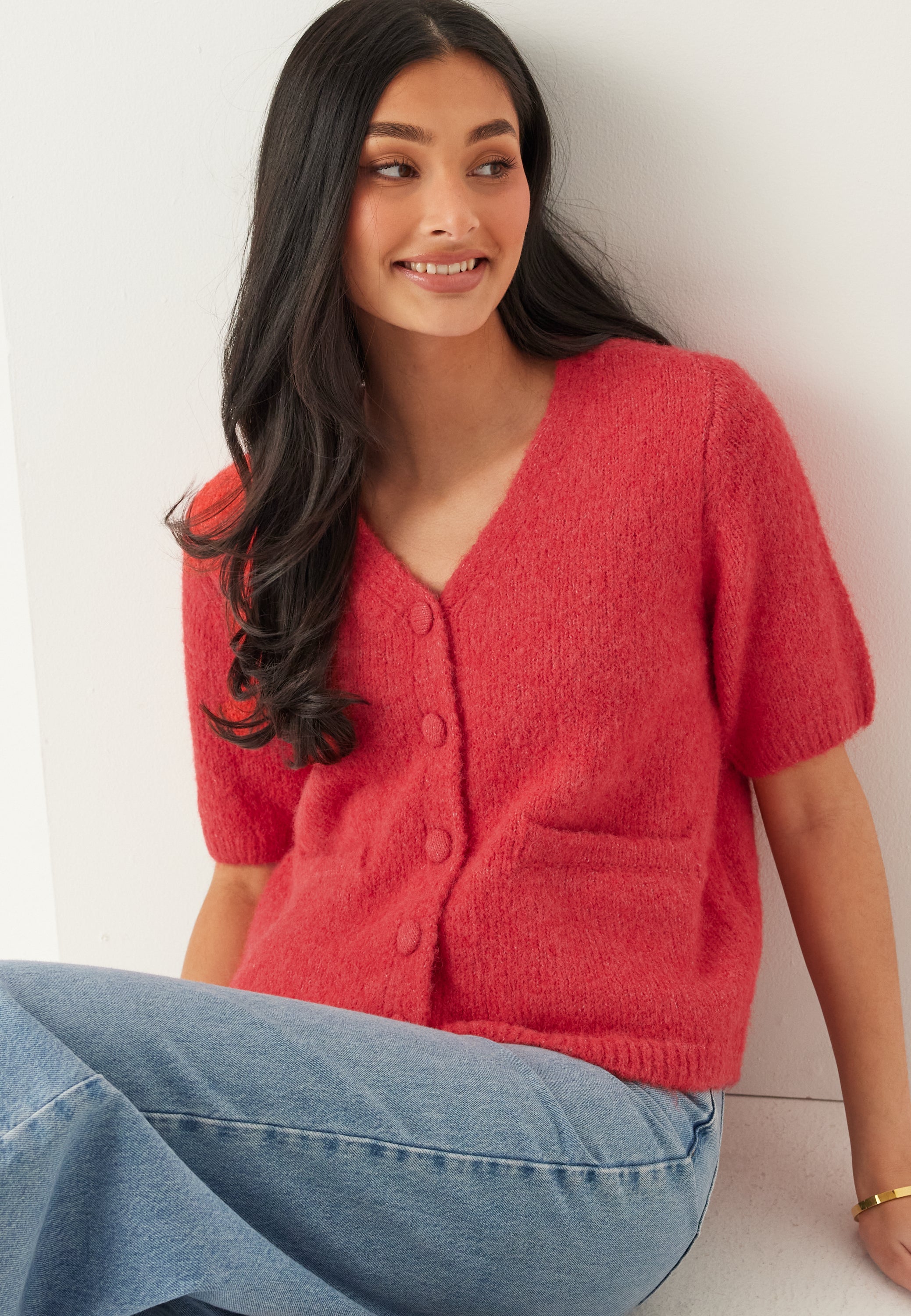 OBJECT Objsaggia Re Ss V-neck Knit Cardigan