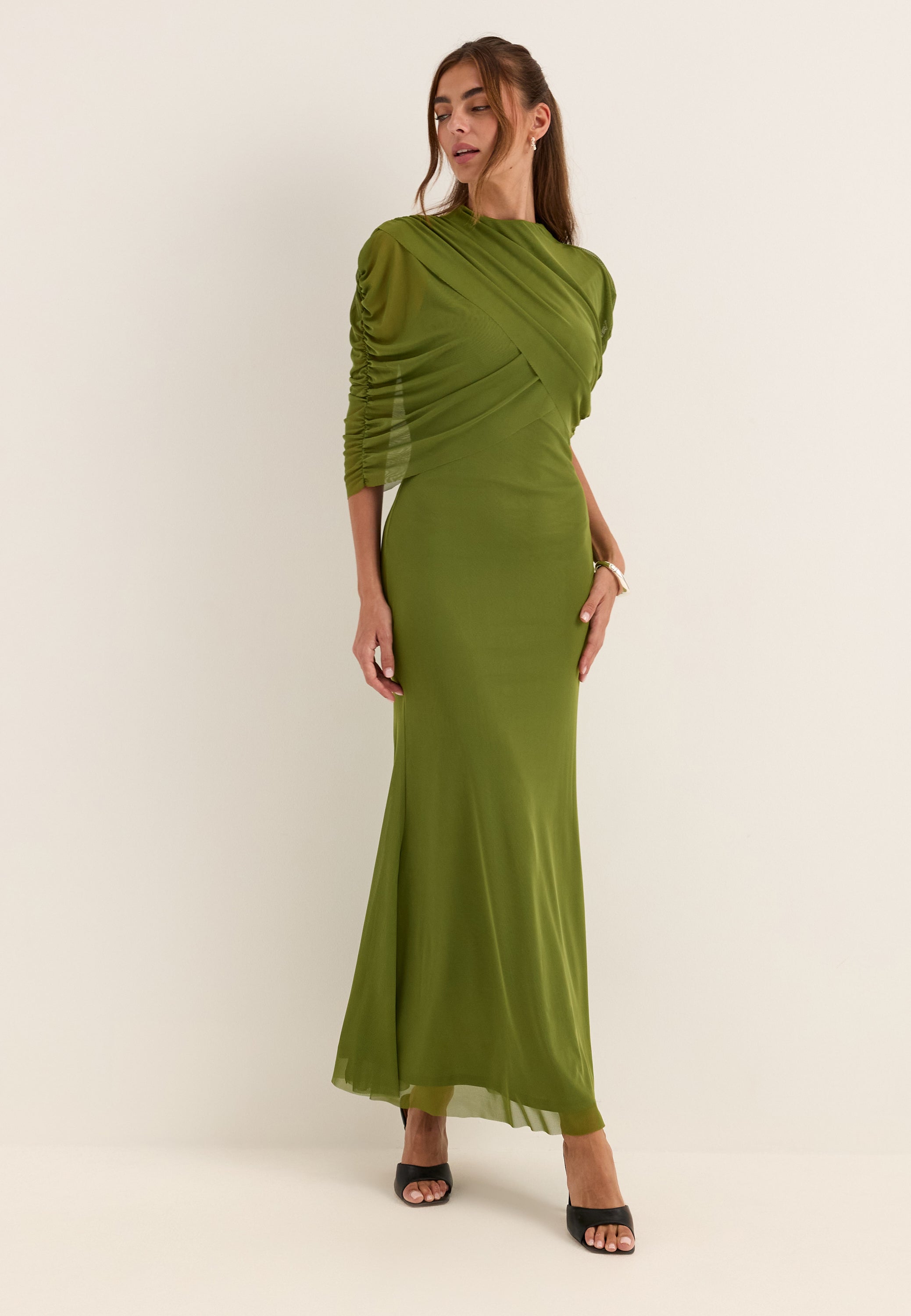 VERO MODA Vmrosetta 2/4 MESH MAXI DRESS
