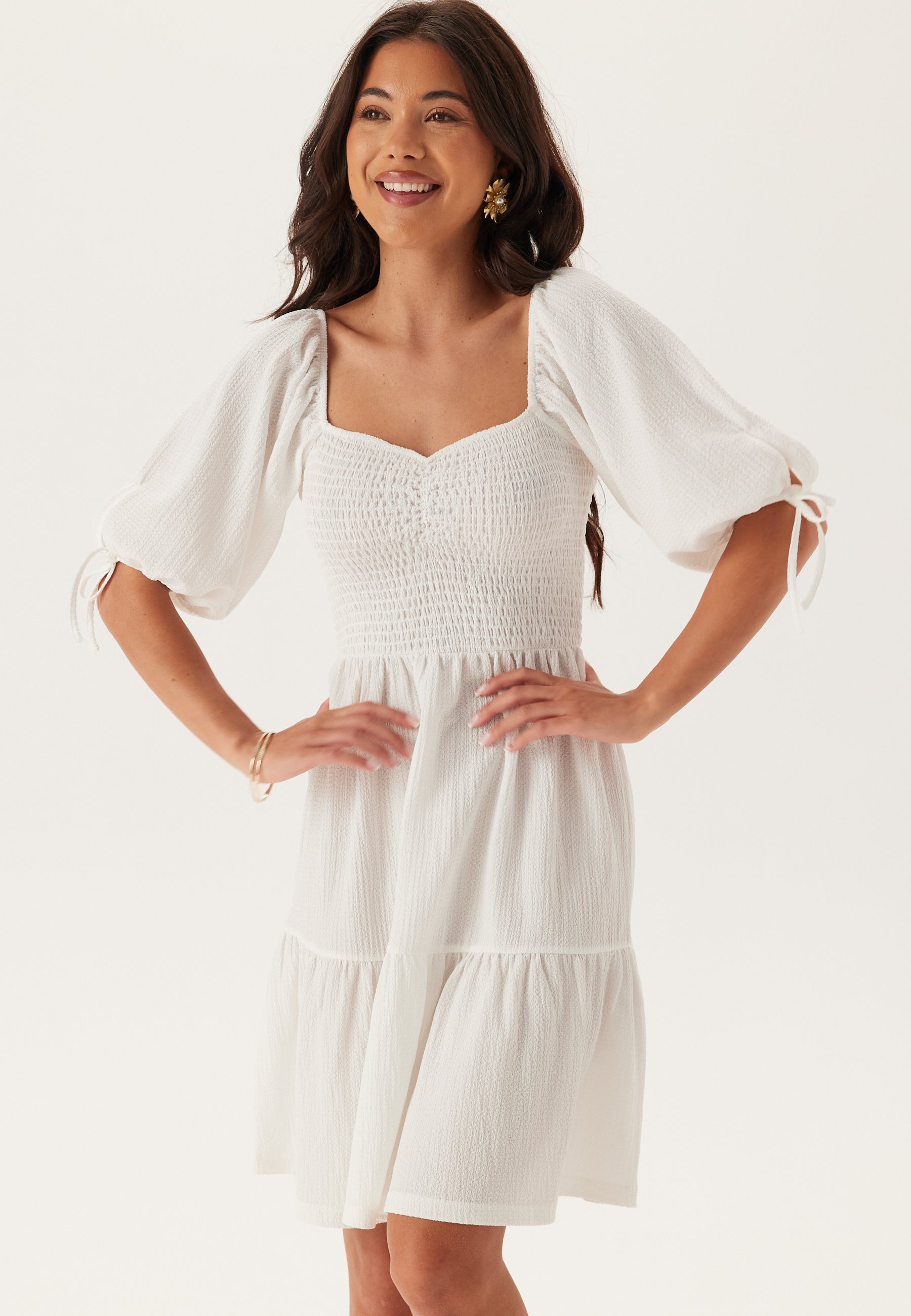 BUBBLEROOM Smock Short Dress