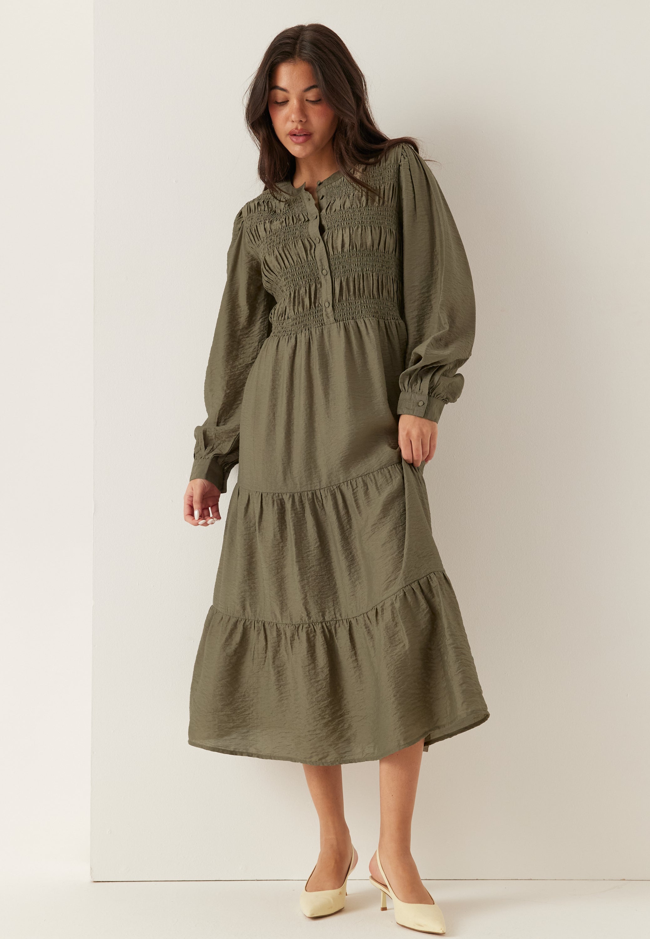 Happy Holly Smock Midi Dress