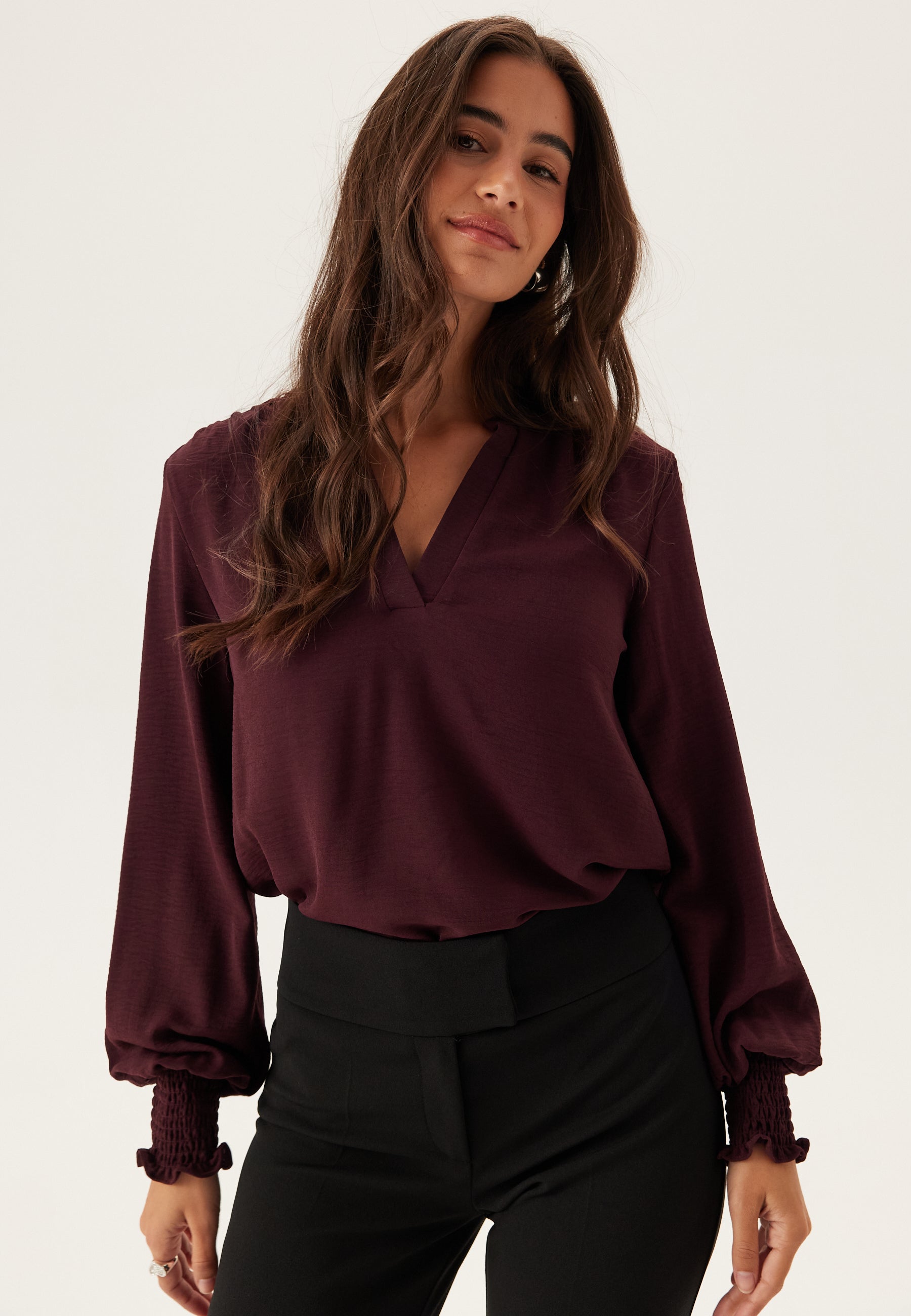 ONLY Onlmette V-Neck Smock Top