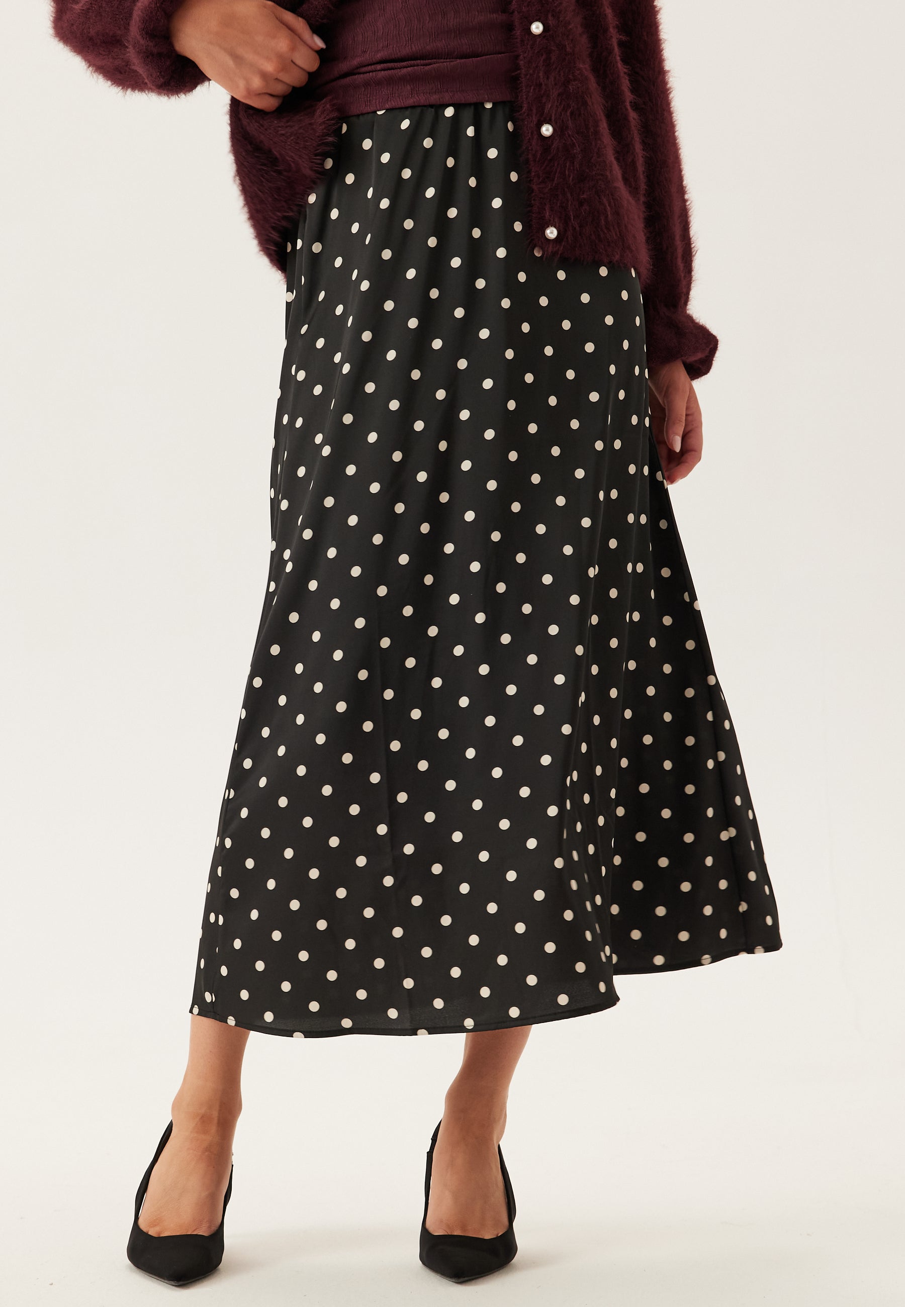 Pieces Pcjytta Hw Ankle Satin Skirt
