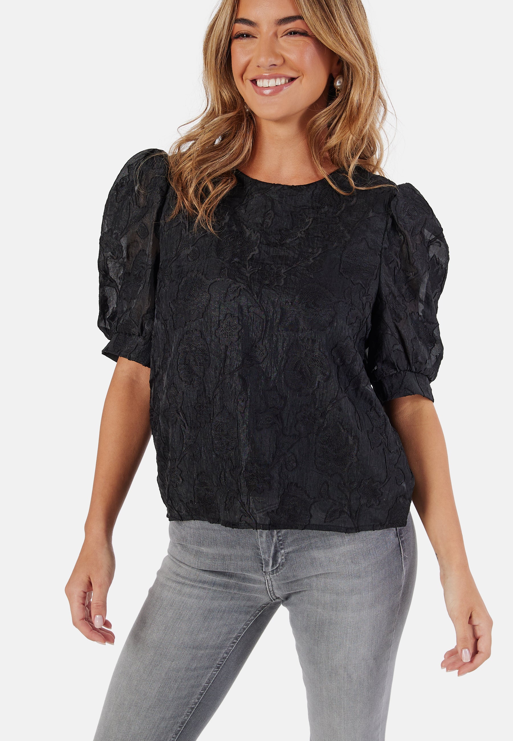 Pieces Pcnala 2/4 JAQUARD TOP JAQUARD