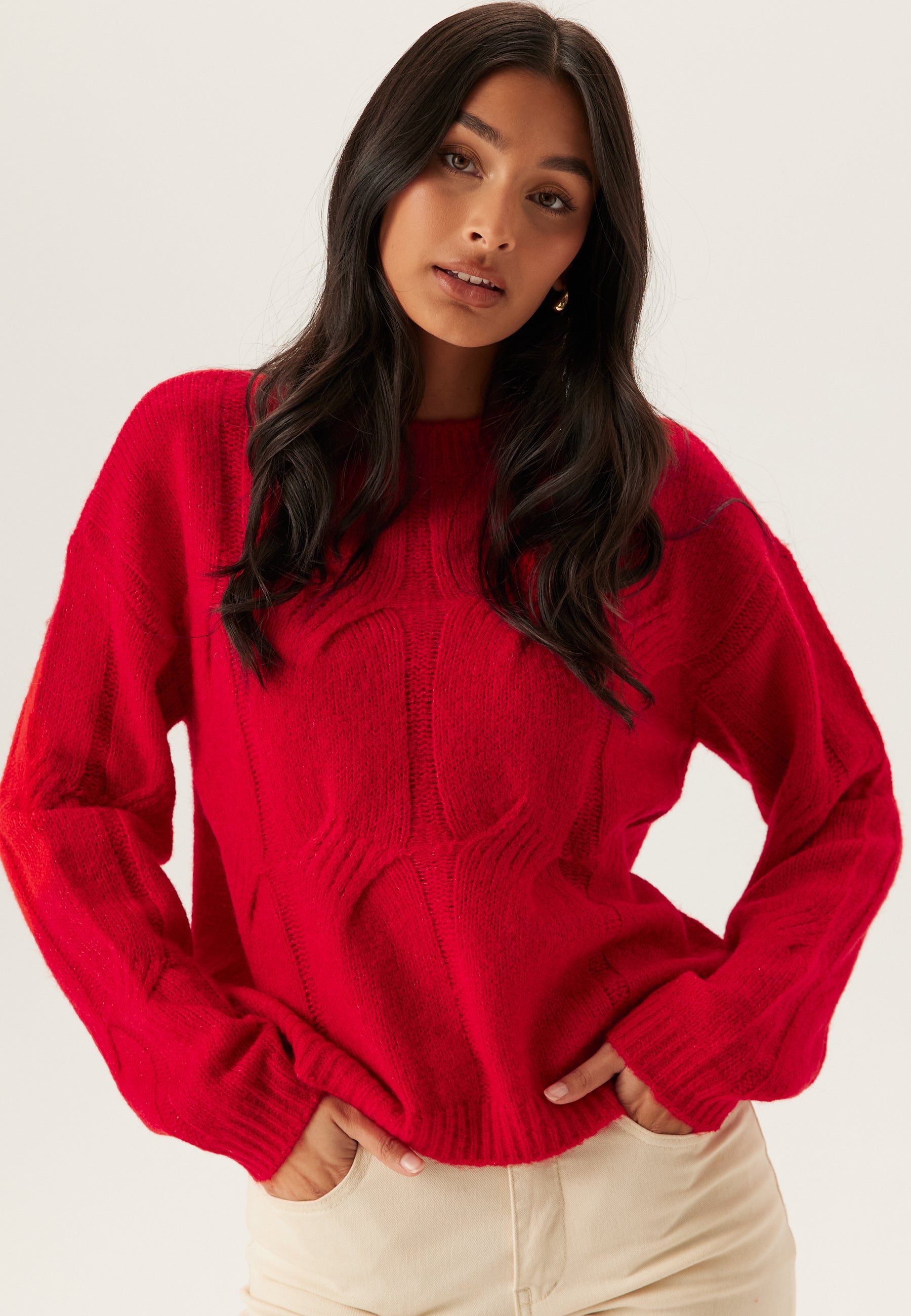 Pieces Pcjenna Ls O-neck Cable Knit