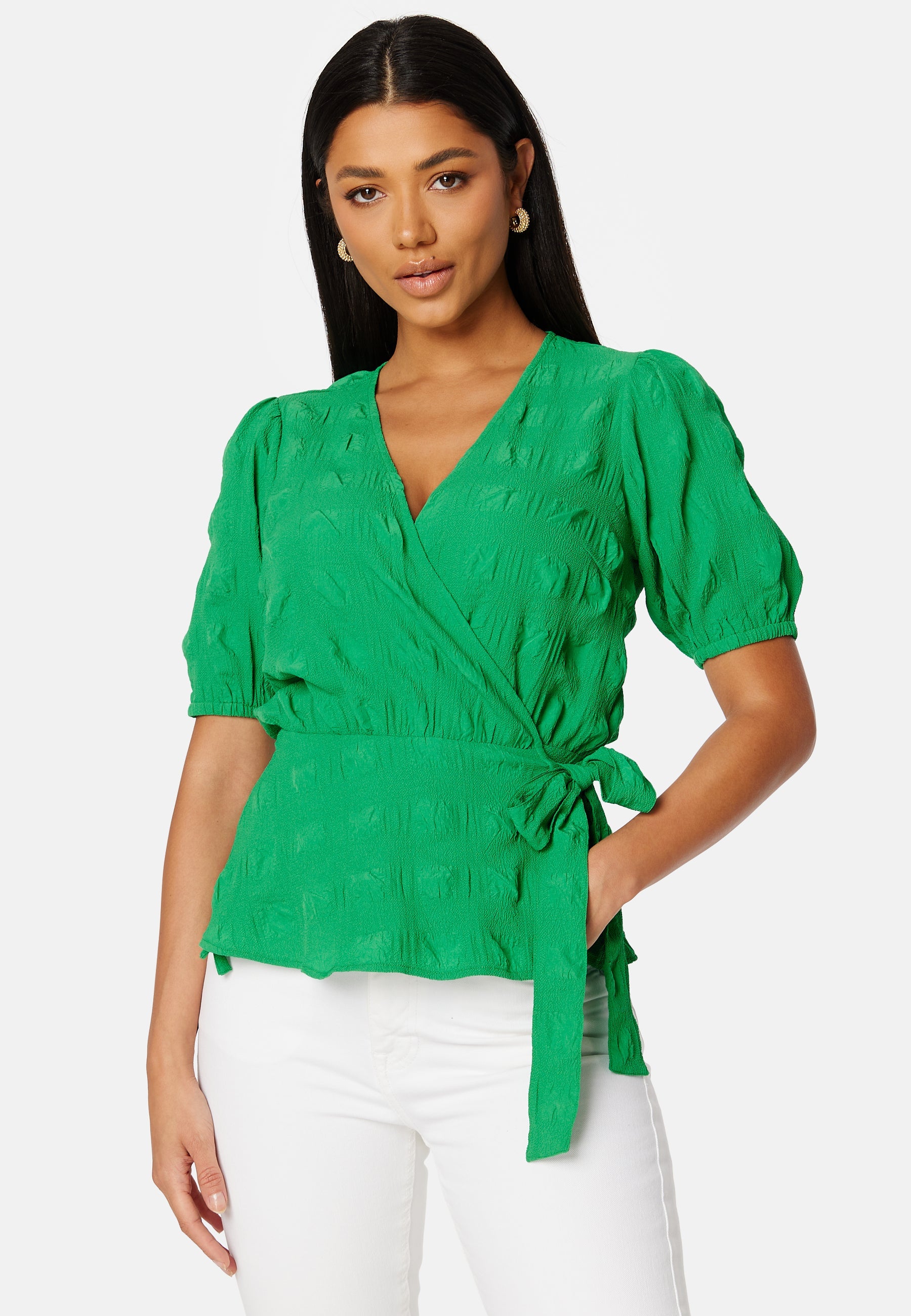 BUBBLEROOM Triniti ss wrap blouse