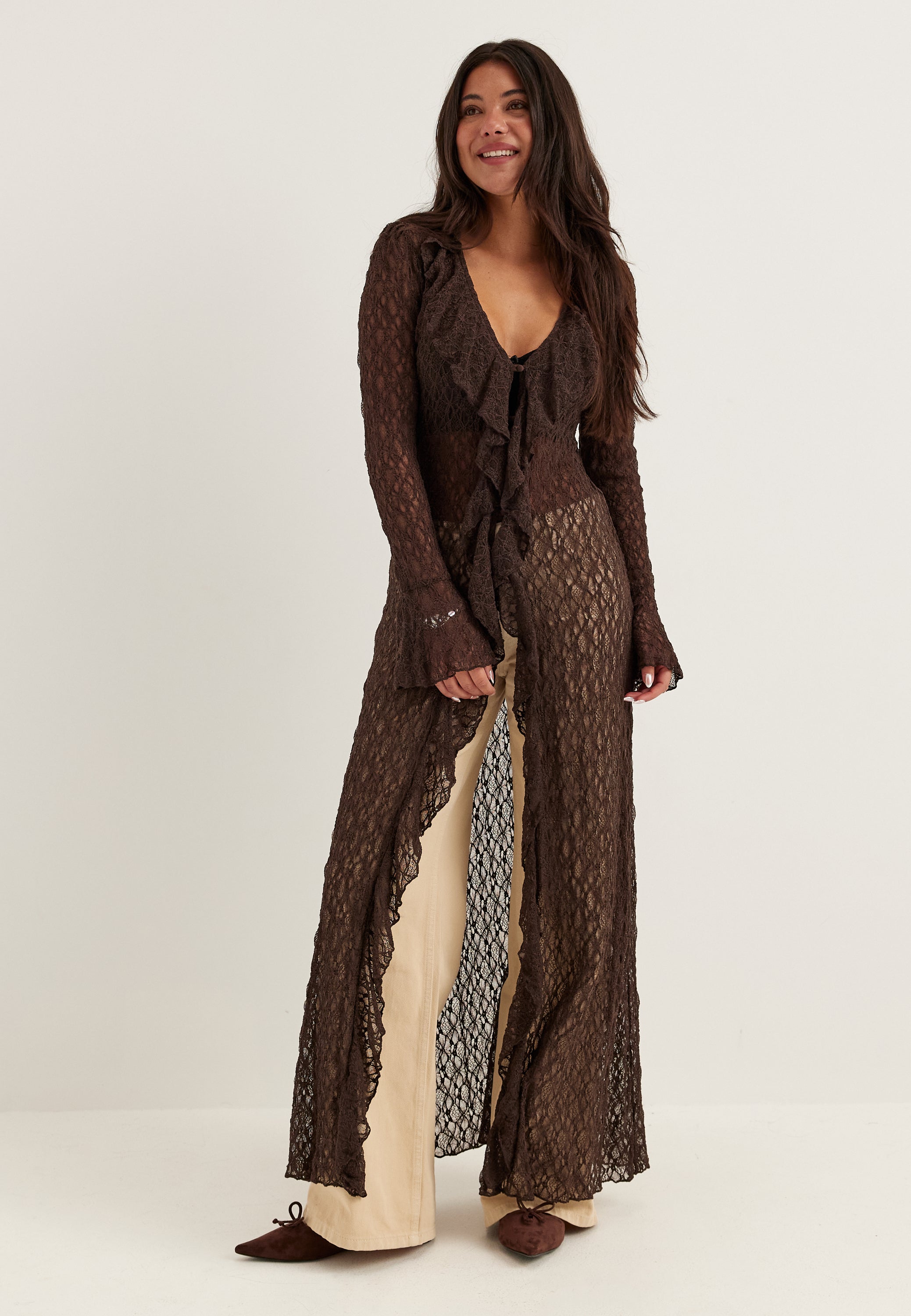 BUBBLEROOM OCCASION Lace Cardigan Dress