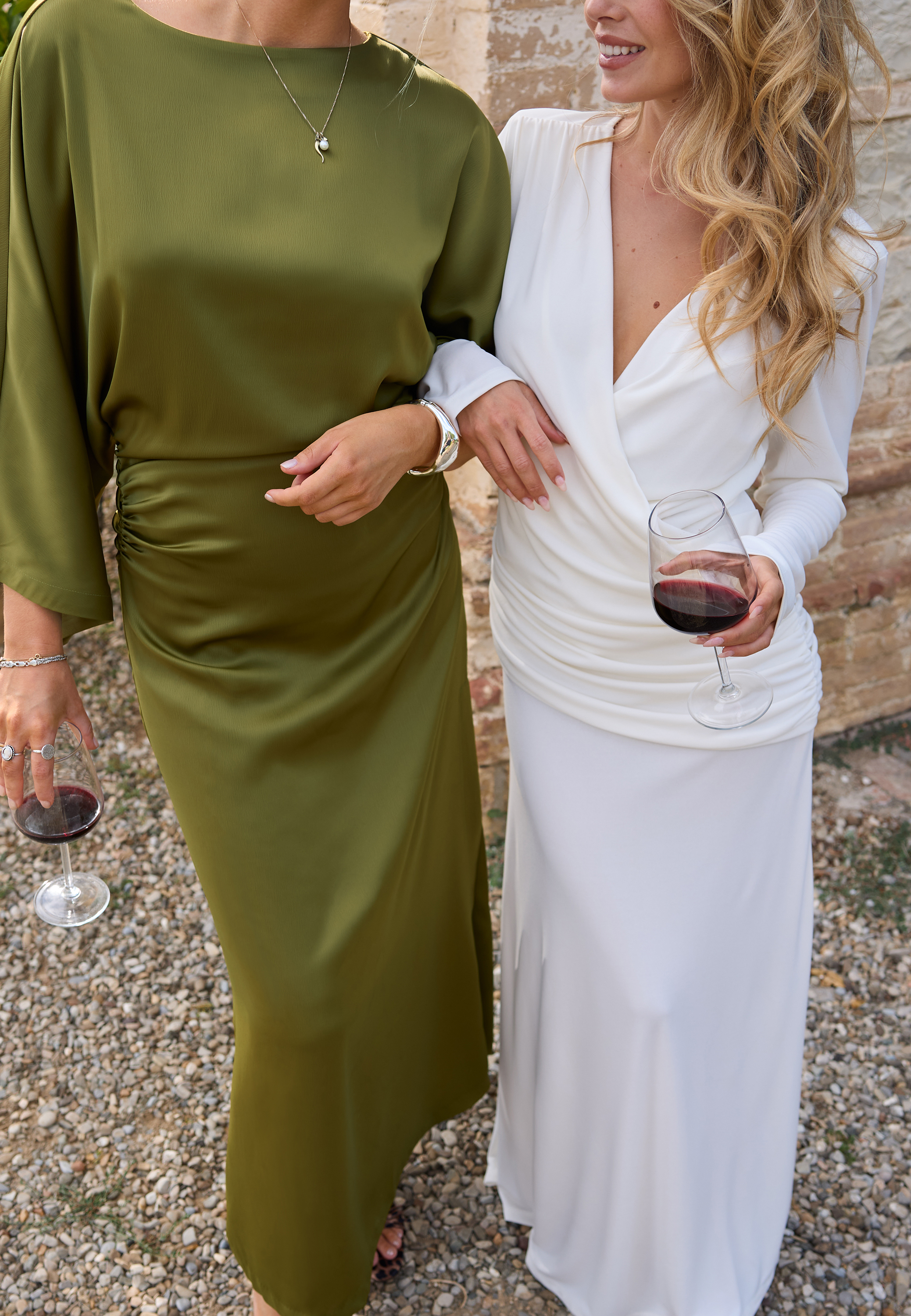 BUBBLEROOM OCCASION Kimono Sleeve Satin Maxi Dress