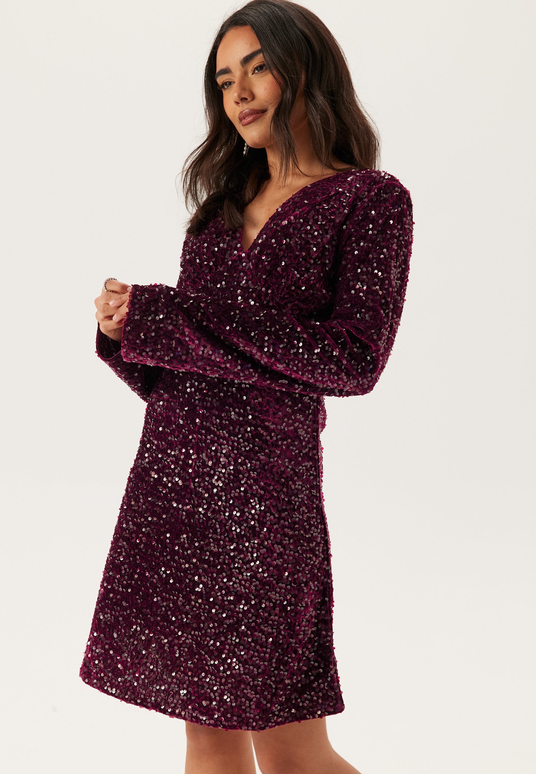 Pieces Pckam Ls V-neck New Dress Jrs