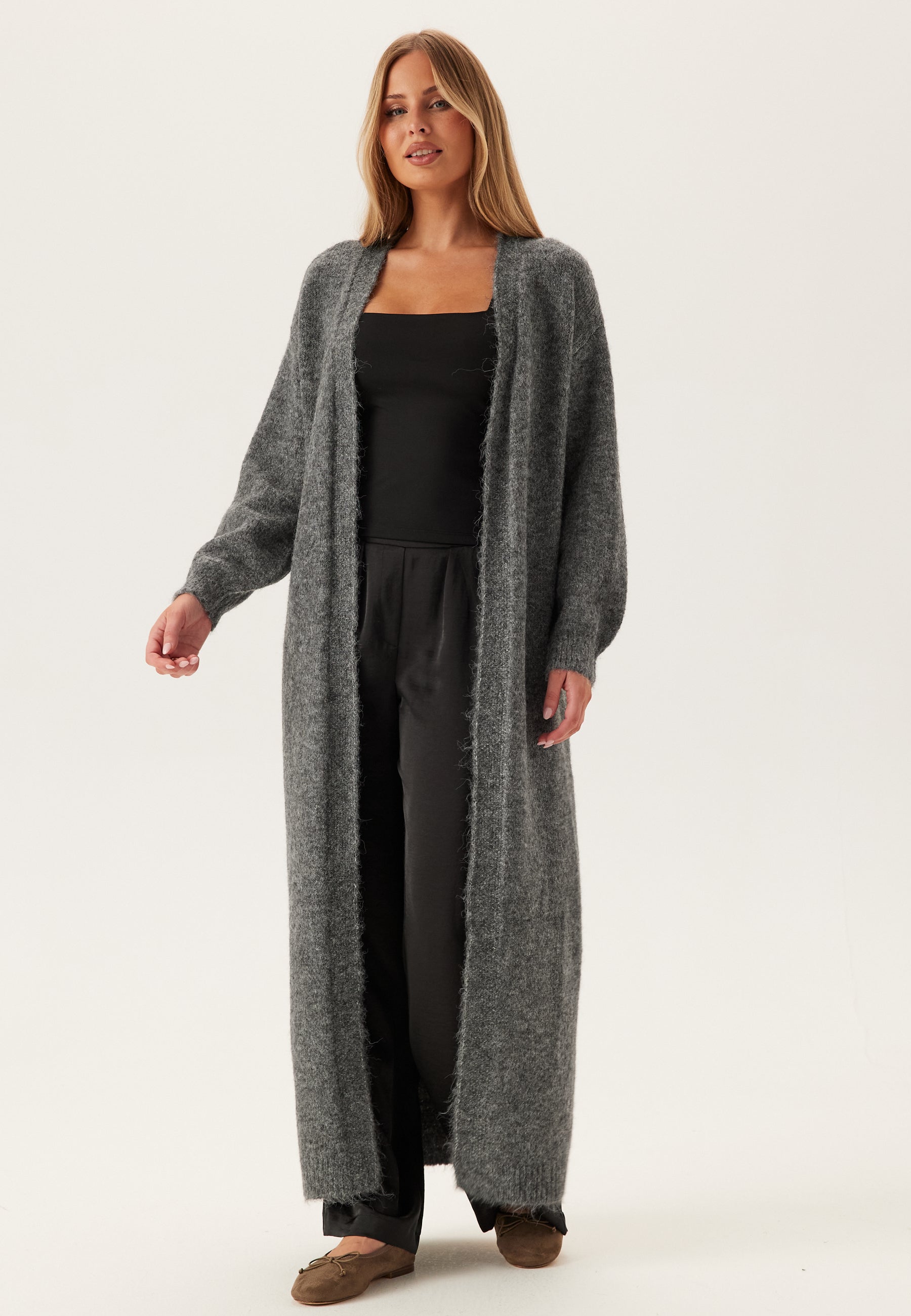VILA Vinynni Open L/S LONG KNIT CAR