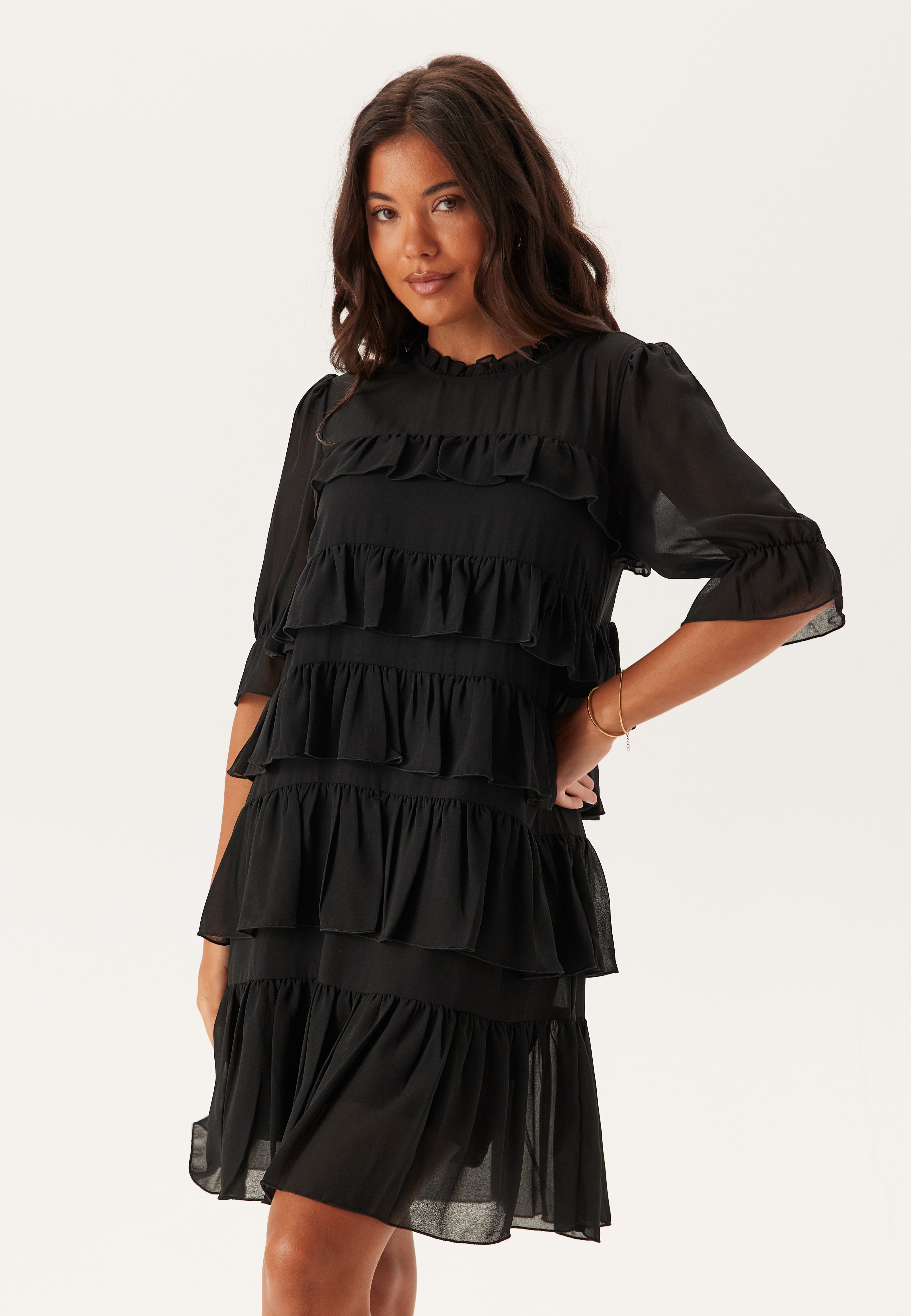 BUBBLEROOM Frill Short Dress