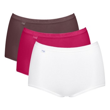 Sloggi Trusser 3P Basic Plus Maxi Colored Rosa/Brun bomuld 50 Dame