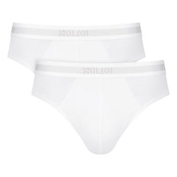 Sloggi 2P SLG Base Midi Briefs Hvid bomuld Small Herre