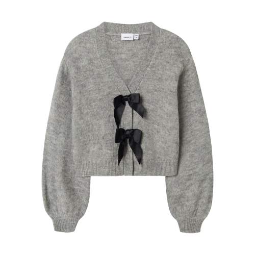 NAME IT Strik Cardigan Rina Grey Melange