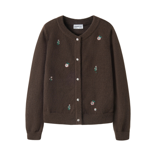 NAME IT Strik Cardigan Nellie Chocolate Brown