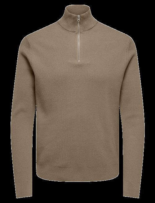 ONLY & SONS | Onsphil Reg 12 Struc Half Zip Knit Noos | L