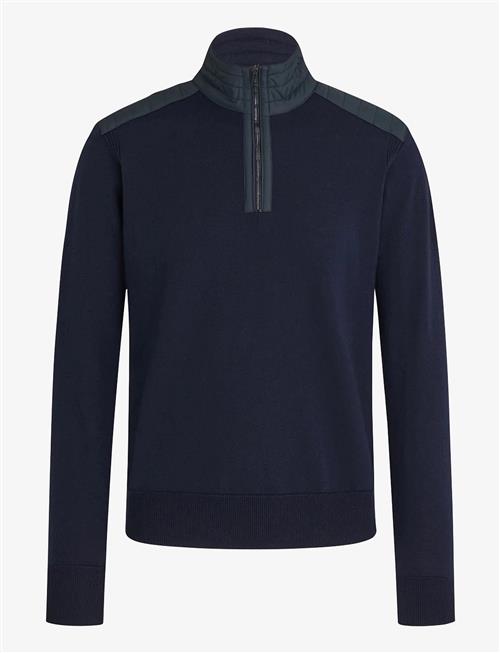 Belstaff | Kilmington Quarter Zip Jumper Washed Navy | XXL