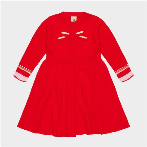 FUB Bow Dress Classic Red Classic Red 120 cm  Rød  120 cm  Piger