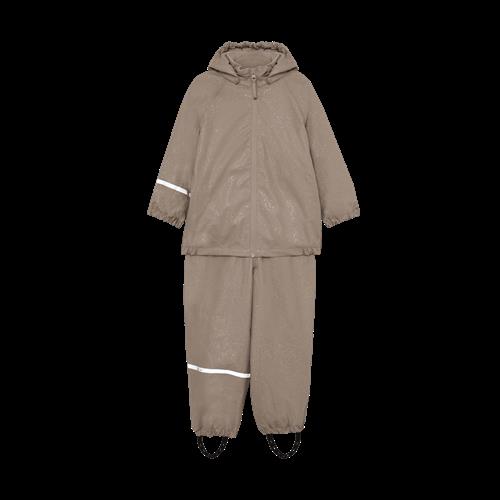 Celavi Rainwear Set - AOP, w. fleece Fungi Fungi-100 cm  Brun  100 cm