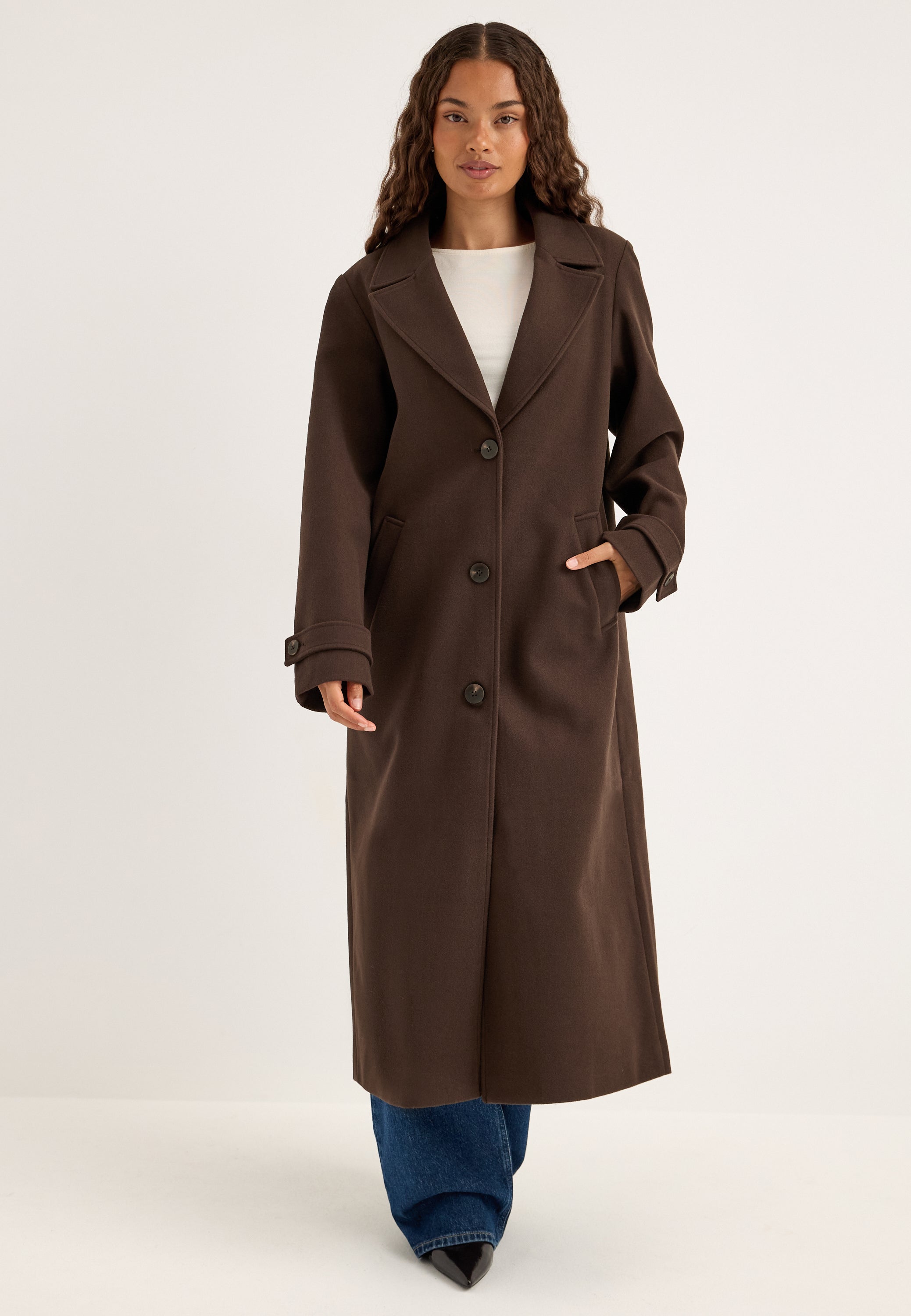 VILA Vifemke L/S BUTTON LONG COAT