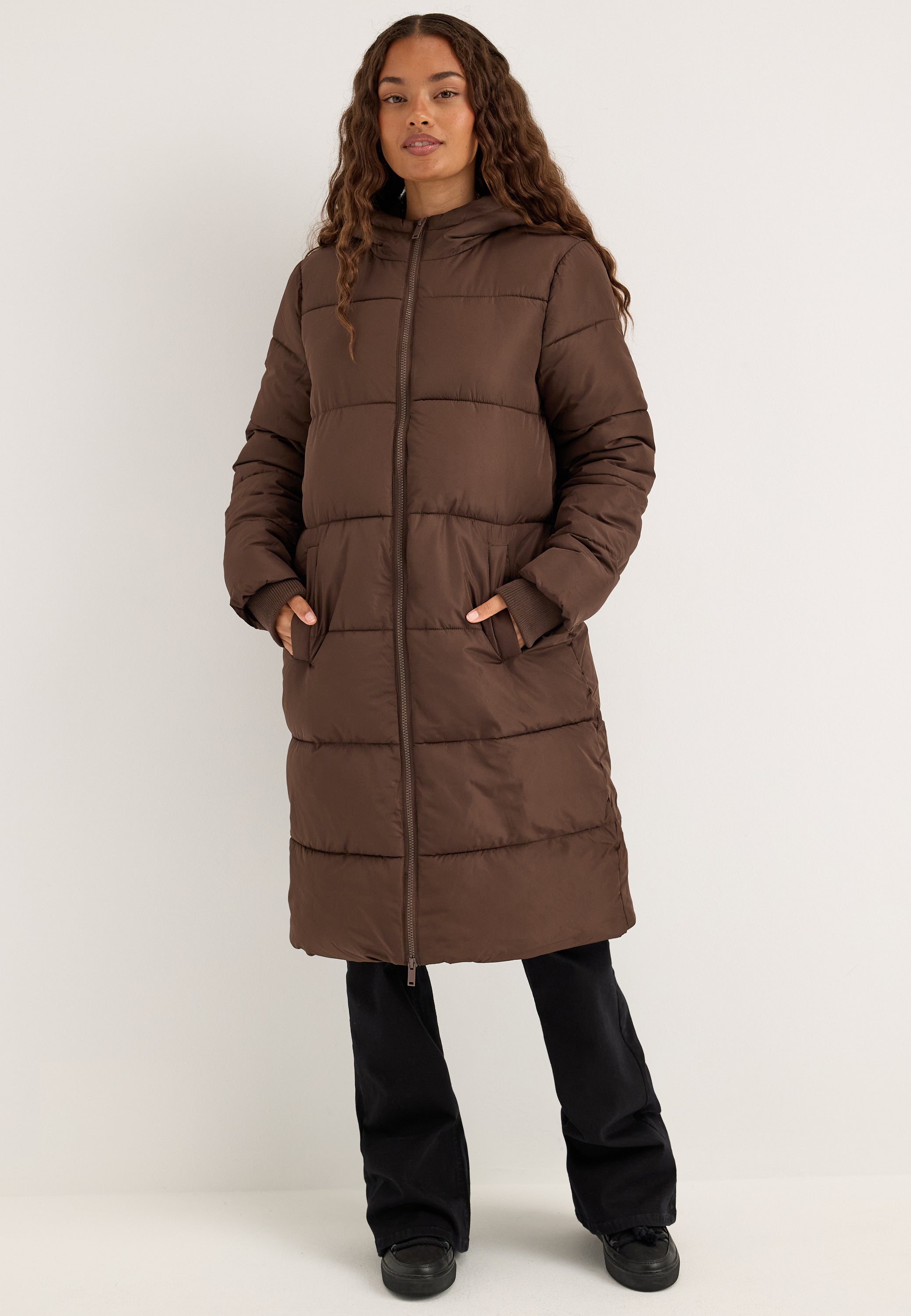 PIECES Pcbee New Long Puffer Jacket